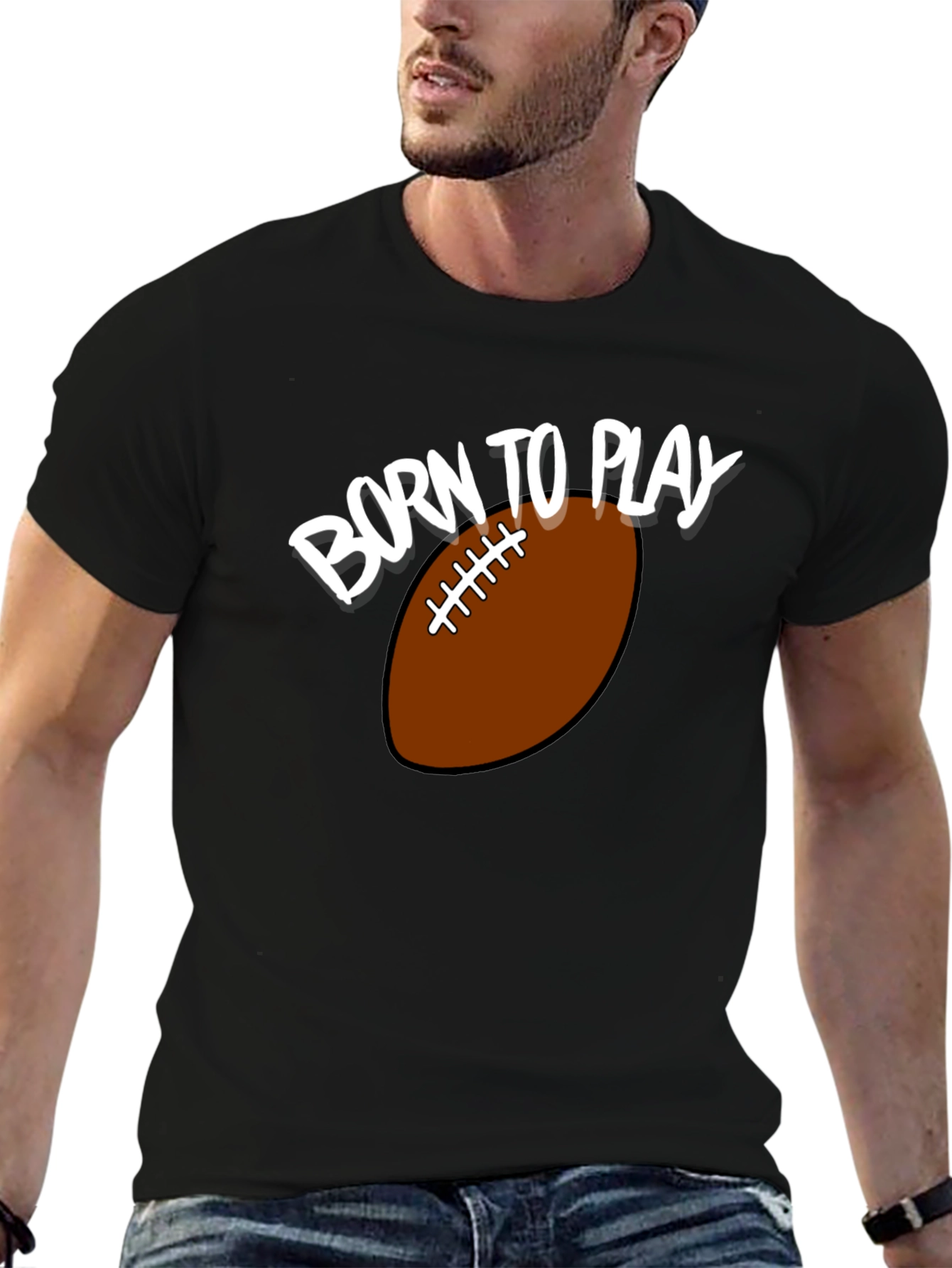 Born to Play Football Graphic T-Shirt