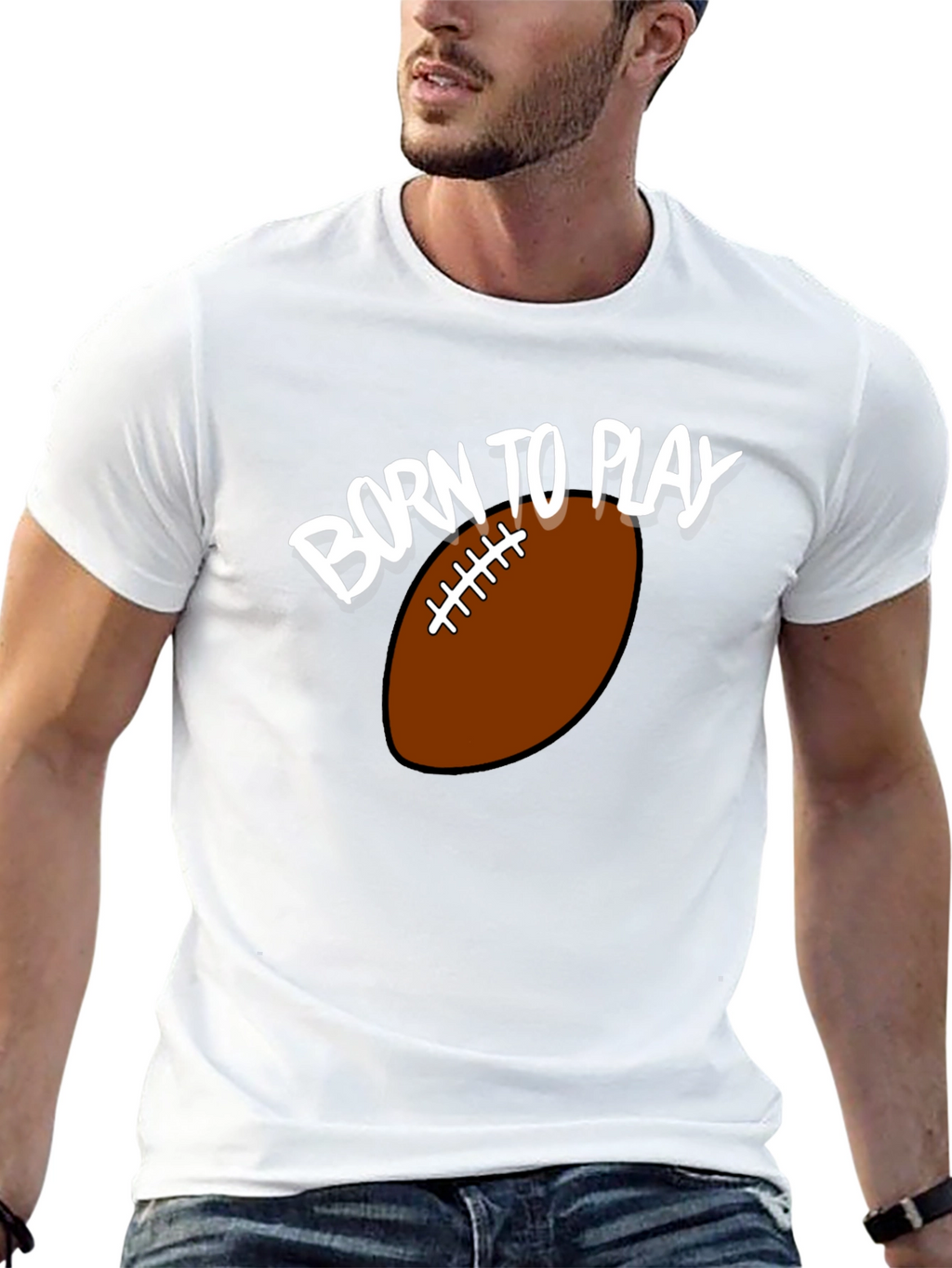 Born to Play Football Graphic T-Shirt