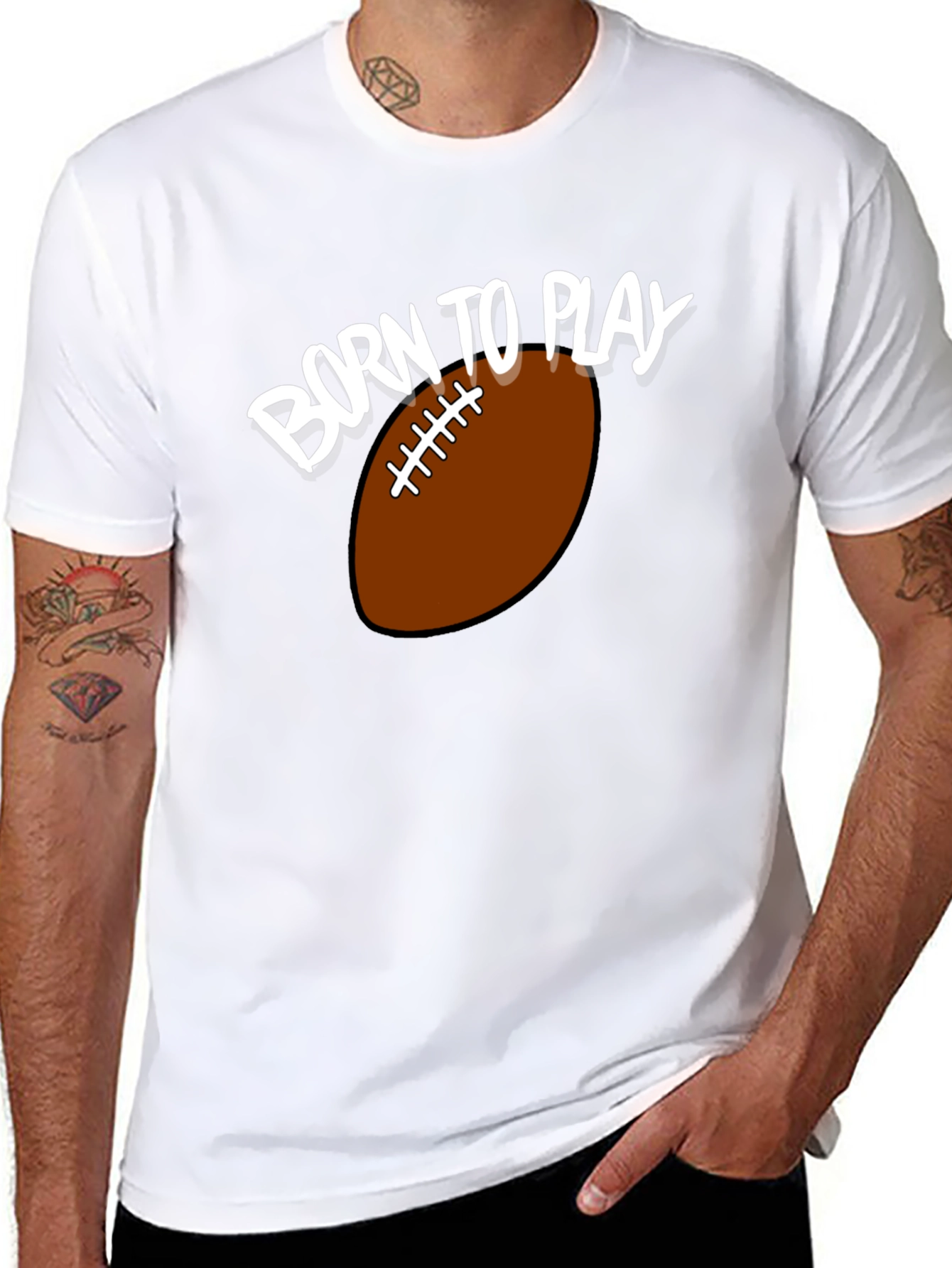Born to Play Football Graphic T-Shirt