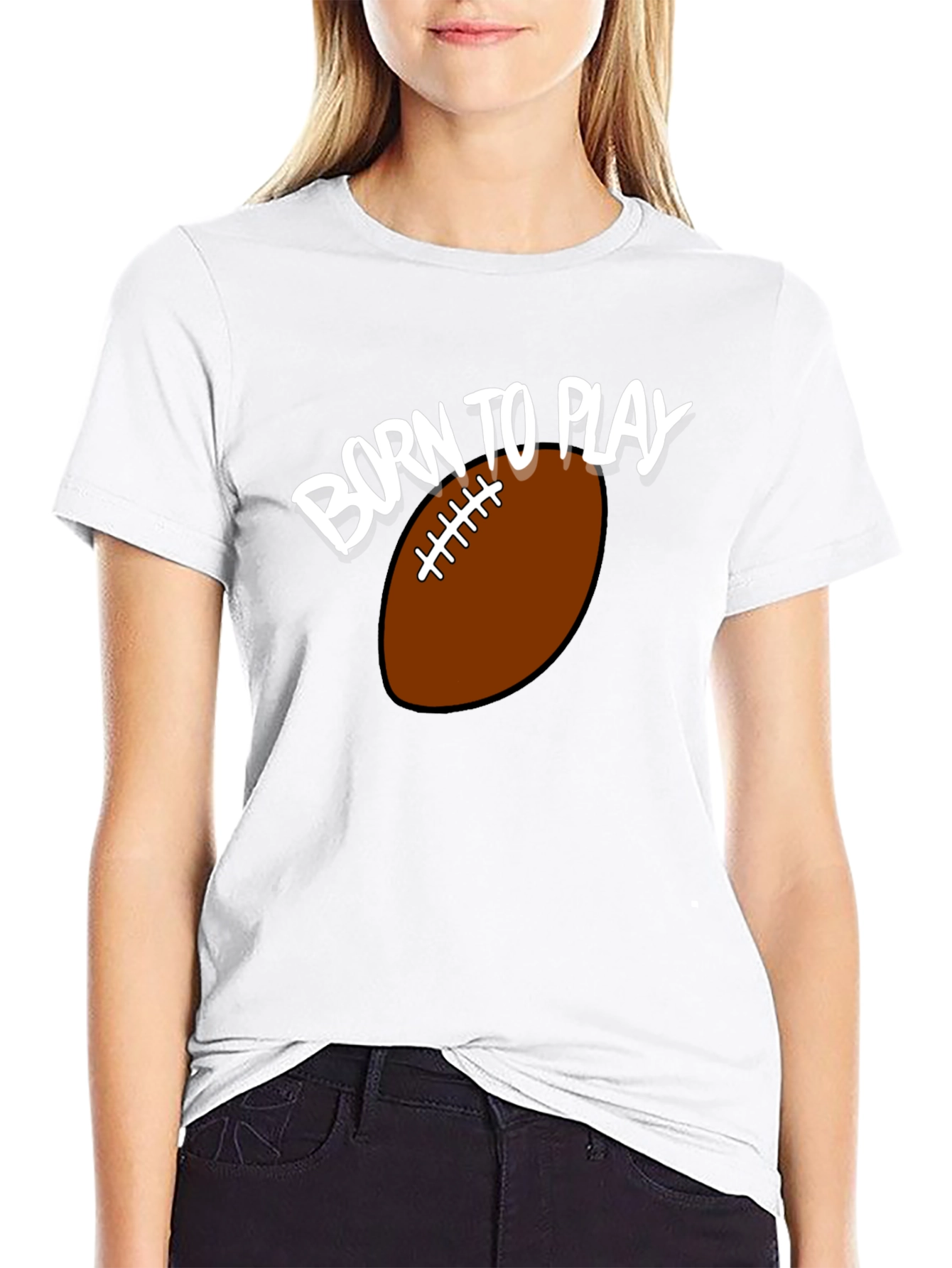 Born to Play Football Graphic T-Shirt