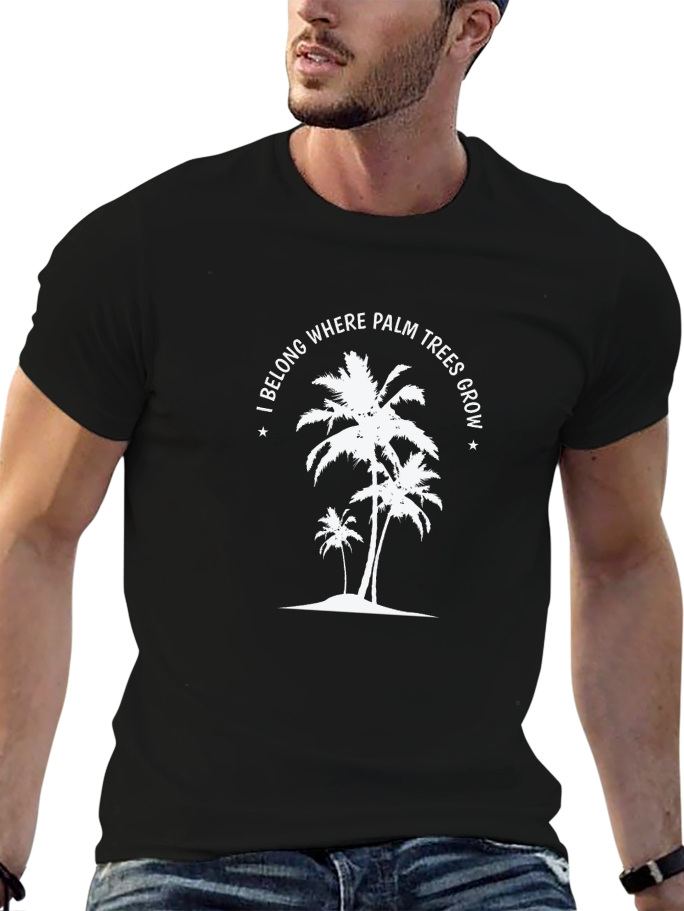 Palm Tree Graphic Tee - Tropical Beach Vibes