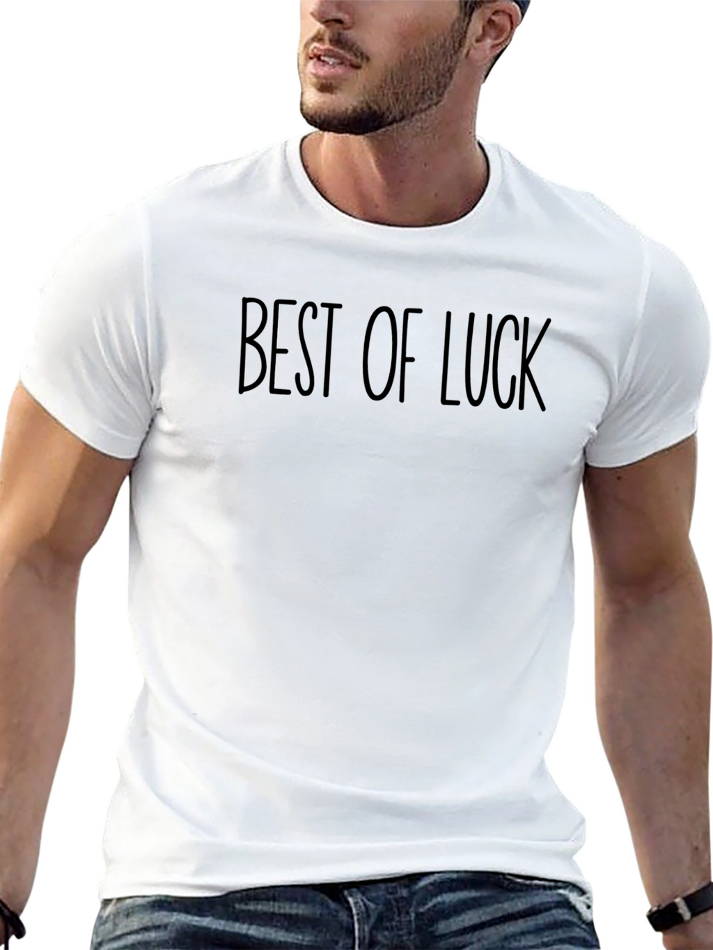 Best of Luck Graphic Tee - Classic Black T-Shirt