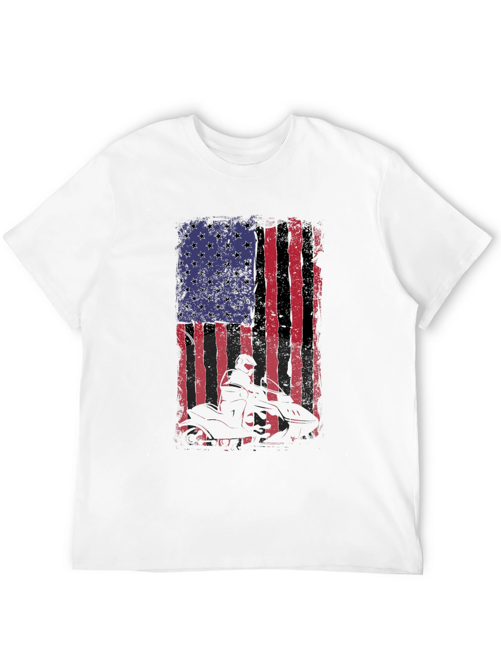 American Flag ATV Rider Graphic Tee