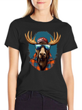 Cool Moose Tee: Lumberjack Style