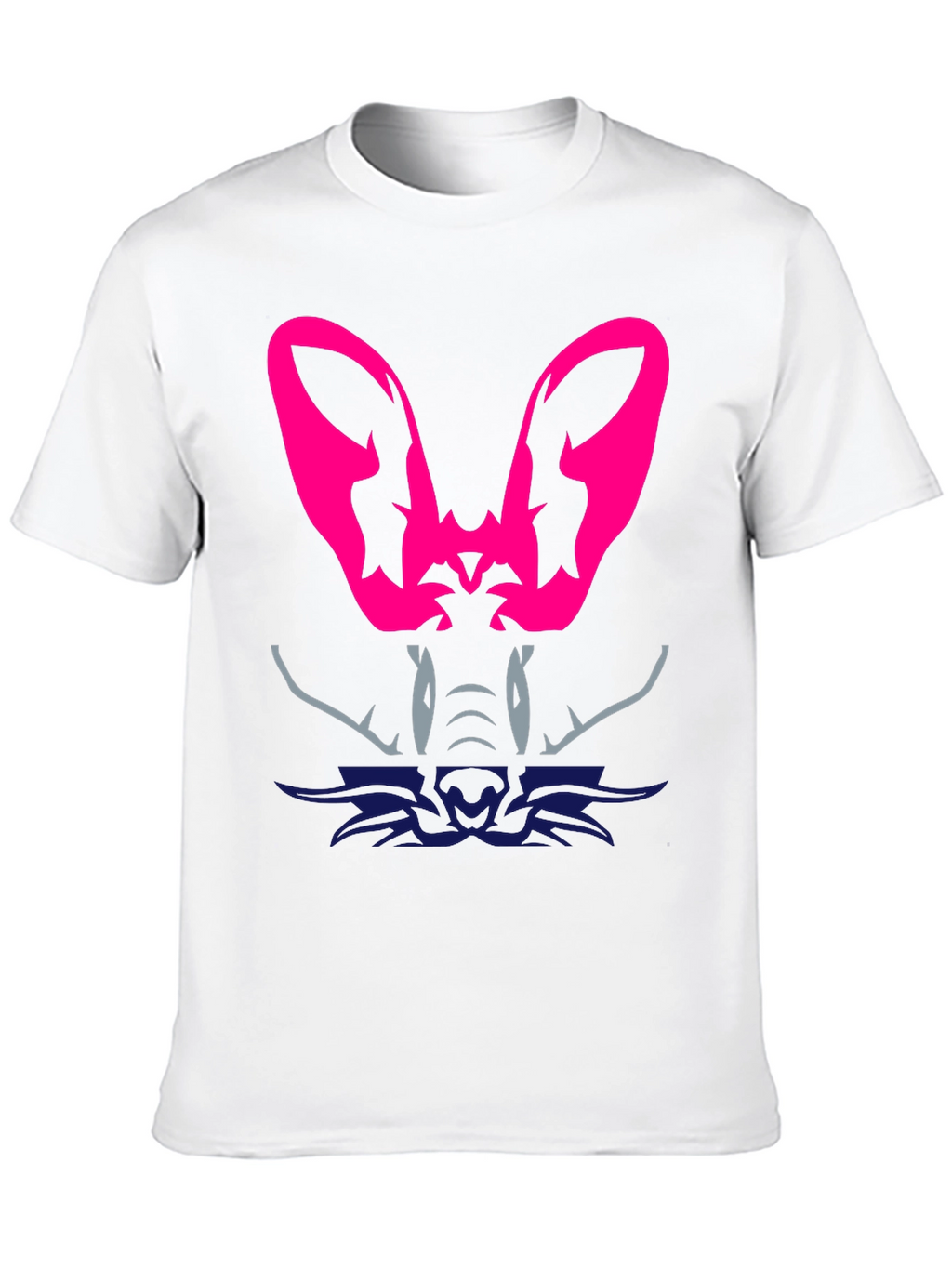 Abstract Animal Graphic Tee - Black