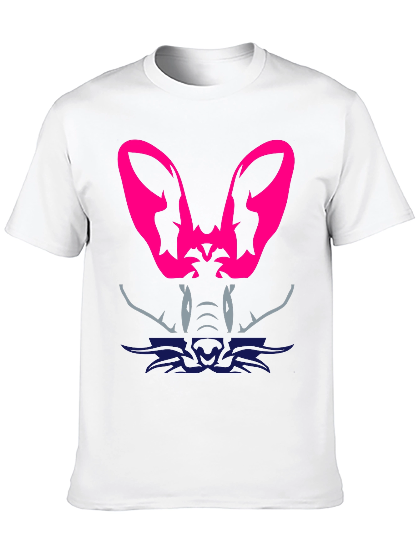 Abstract Animal Graphic Tee - Black