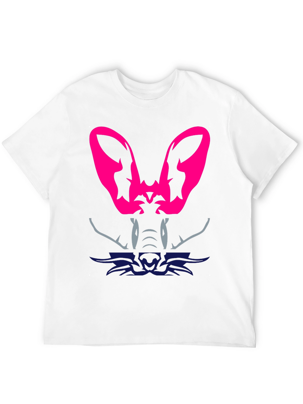 Abstract Animal Graphic Tee - Black