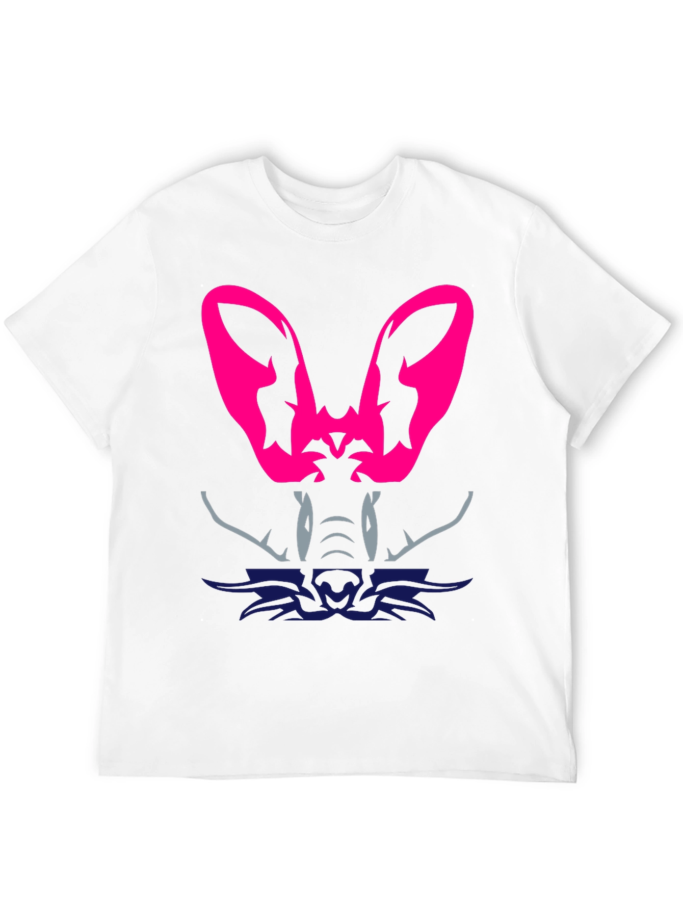 Abstract Animal Graphic Tee - Black