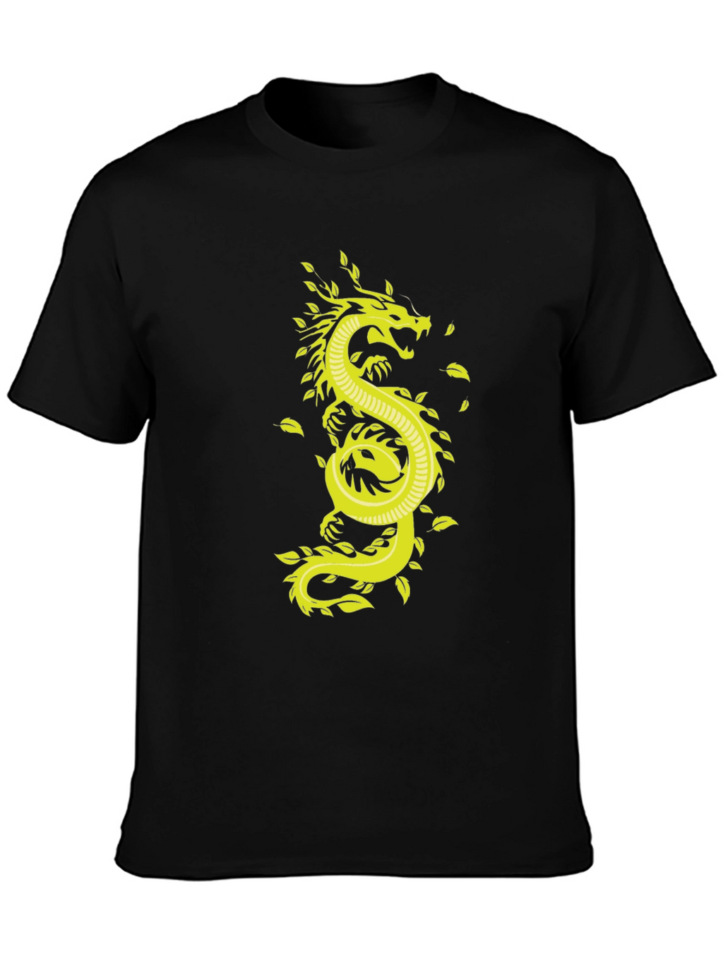 Dragon Graphic Tee - Stylish Mens Black T-Shirt