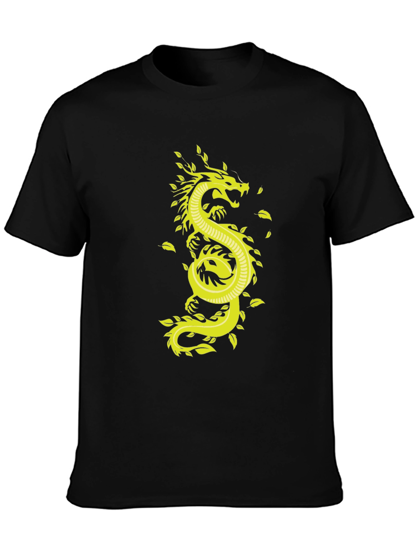 Dragon Graphic Tee - Stylish Mens Black T-Shirt