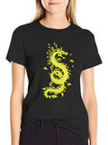 Dragon Graphic Tee - Stylish Mens Black T-Shirt