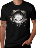Skull Headphones Graphic T-Shirt
