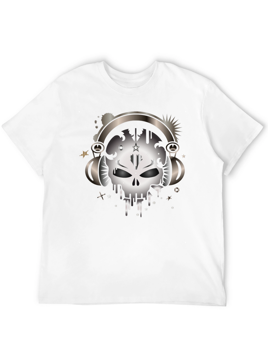 Skull Headphones Graphic T-Shirt