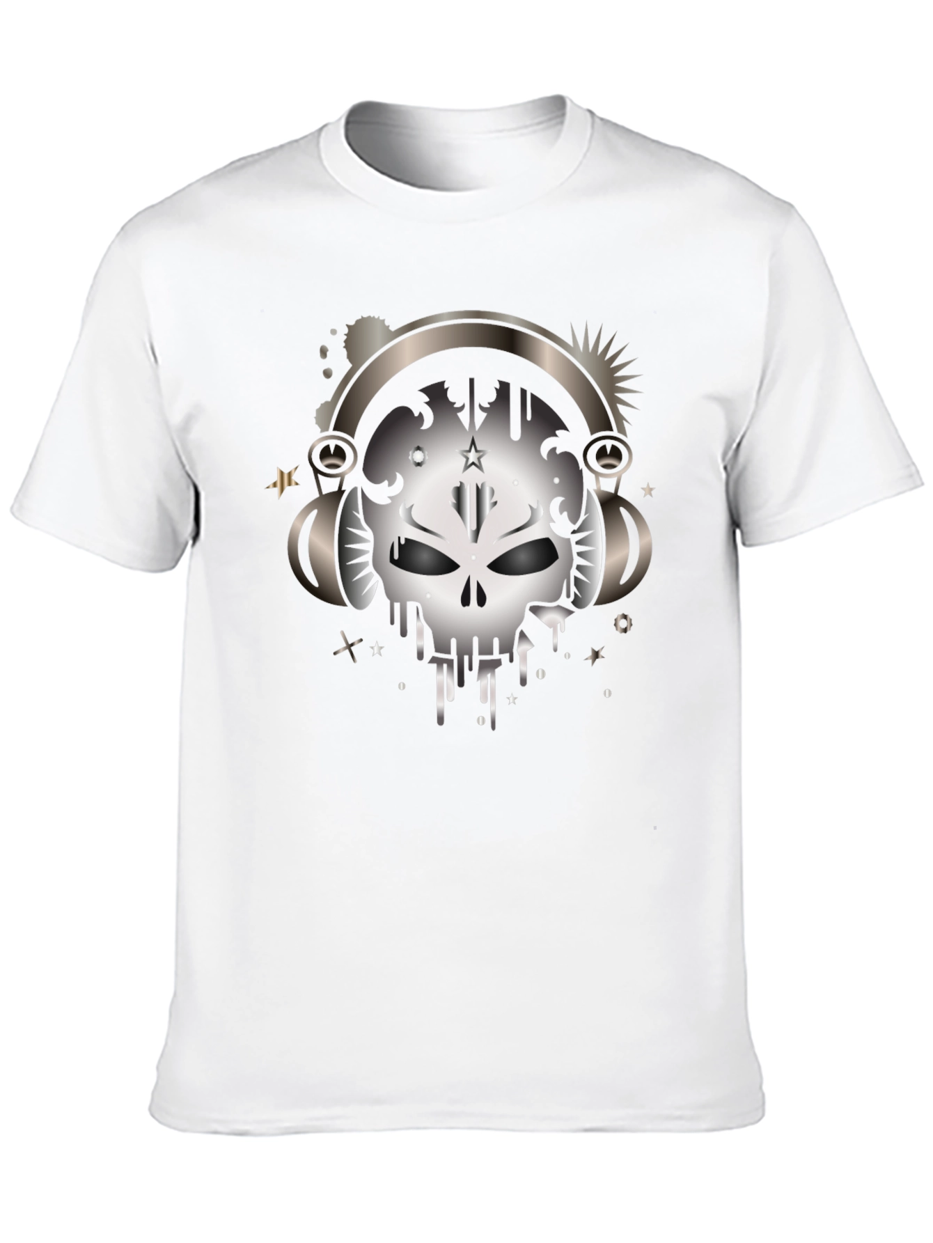 Skull Headphones Graphic T-Shirt