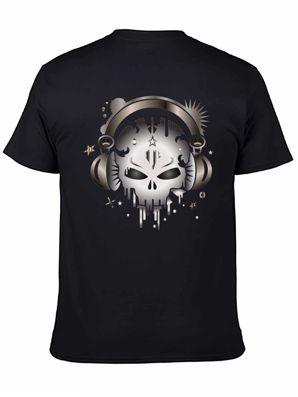 Skull Headphones Graphic T-Shirt