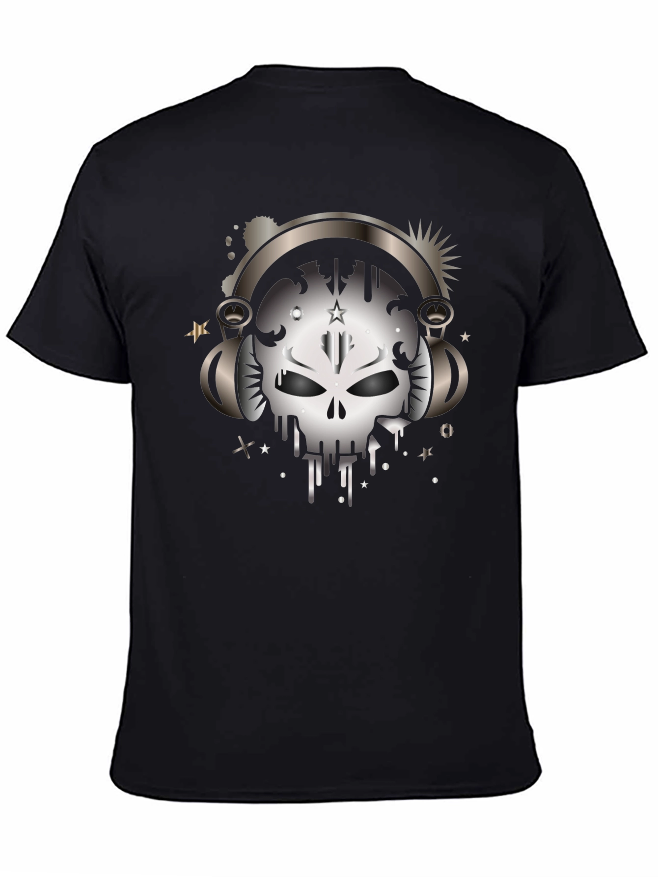 Skull Headphones Graphic T-Shirt