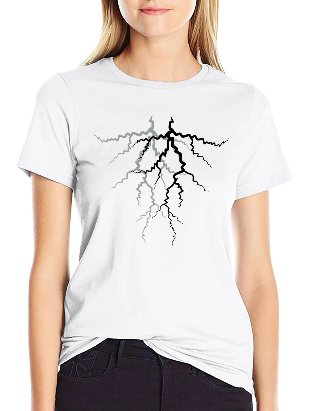 Cracked Lightning T-Shirt - Stylish Graphic Tee