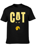 Halloween Cat Graphic T-Shirt - Spooky Season Tee