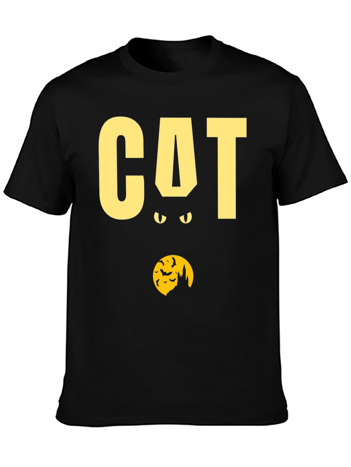 Halloween Cat Graphic T-Shirt - Spooky Season Tee