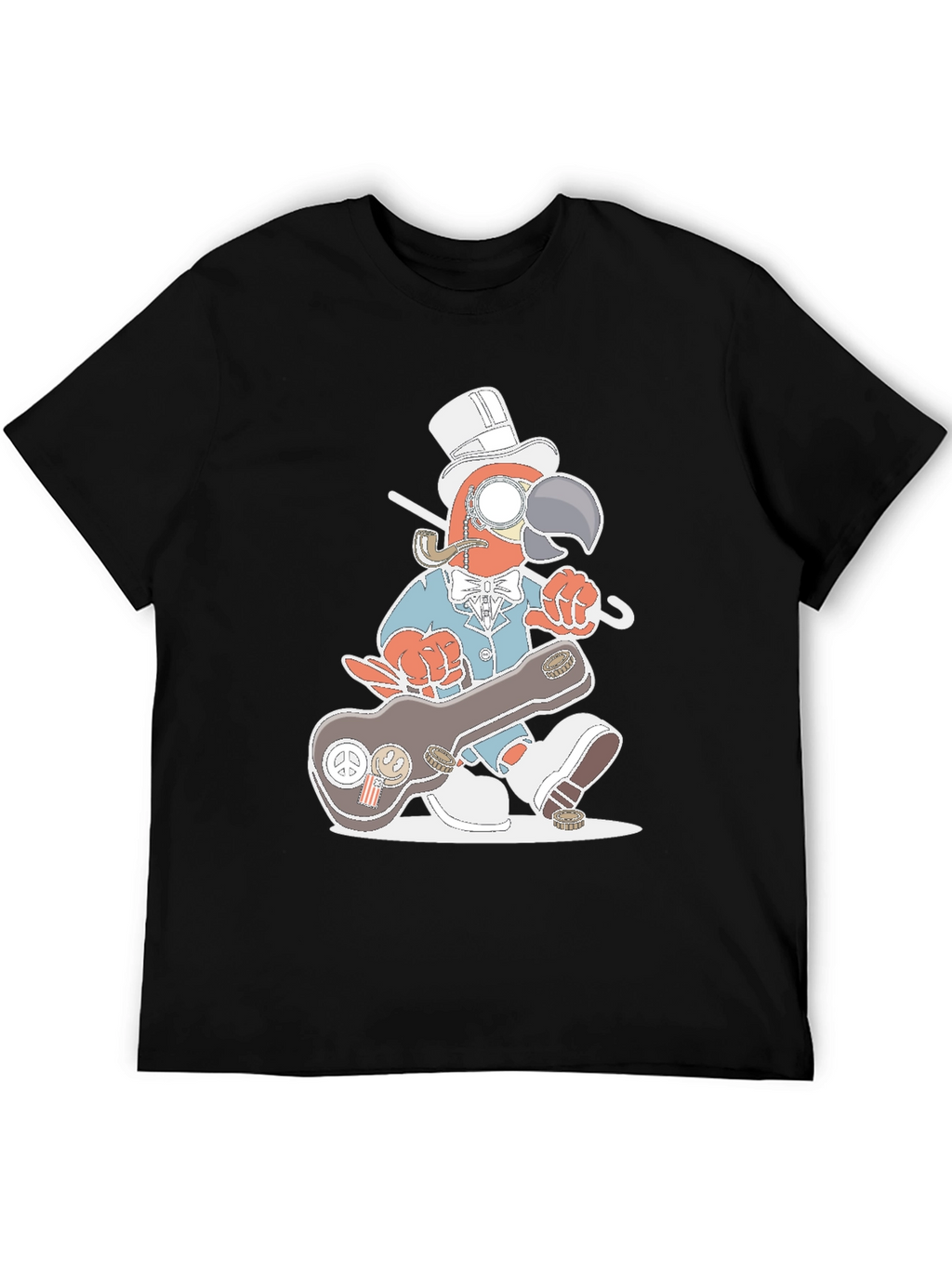 Gentleman Parrot Tee - Unique Graphic T-Shirt