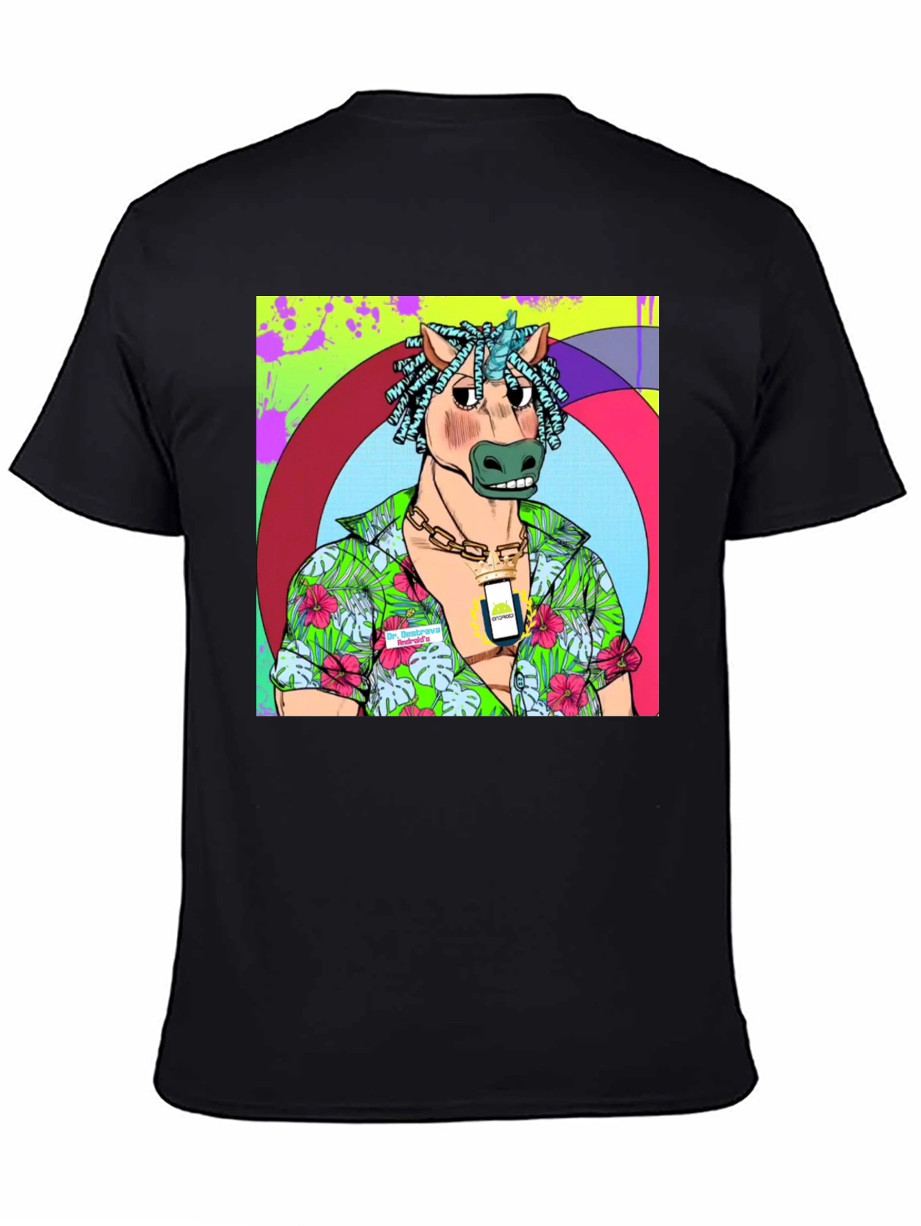 Cool Horse Graphic Black T-Shirt