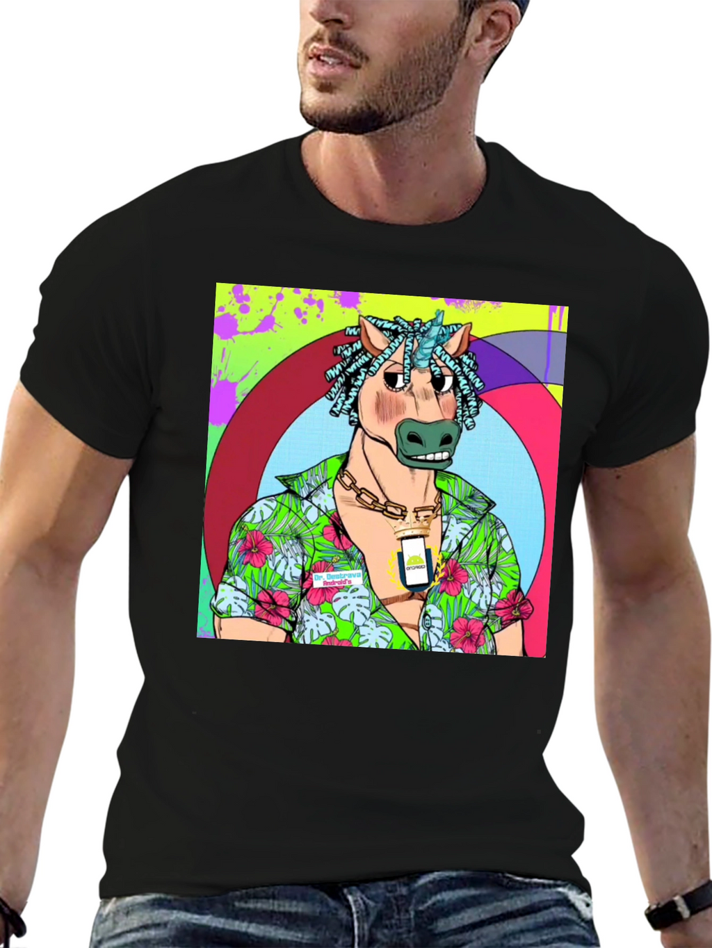 Cool Horse Graphic Black T-Shirt