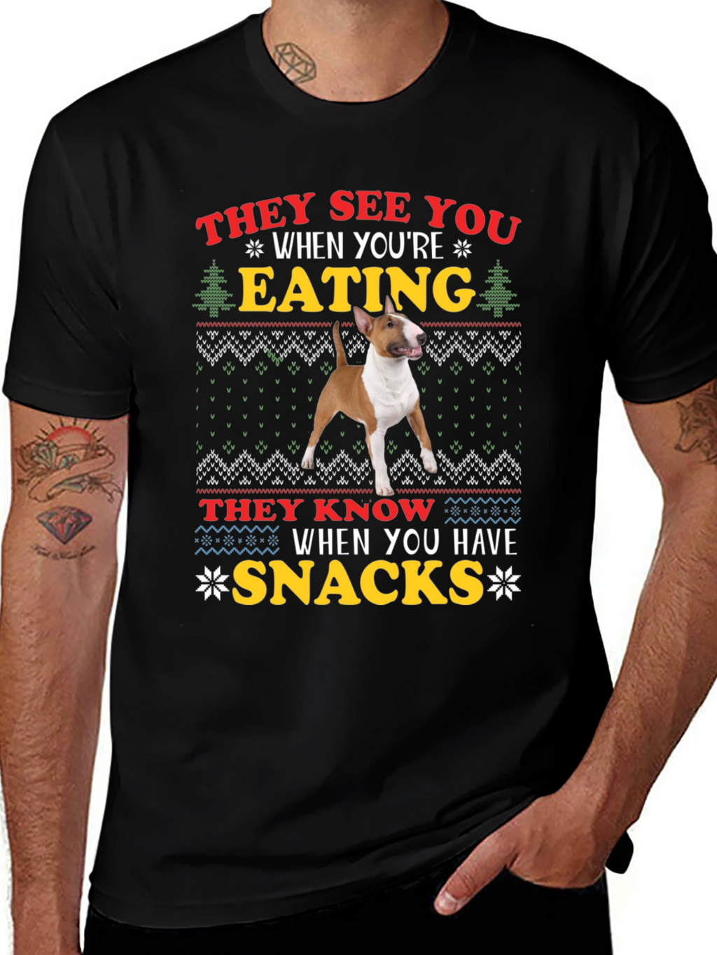 Dog Breed Eating Snacks Graphic T-Shirt