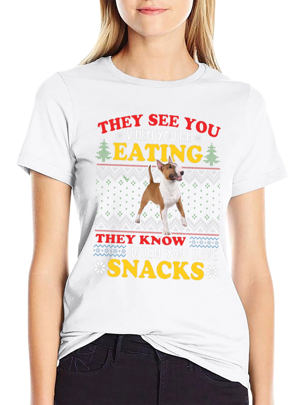 Dog Breed Eating Snacks Graphic T-Shirt