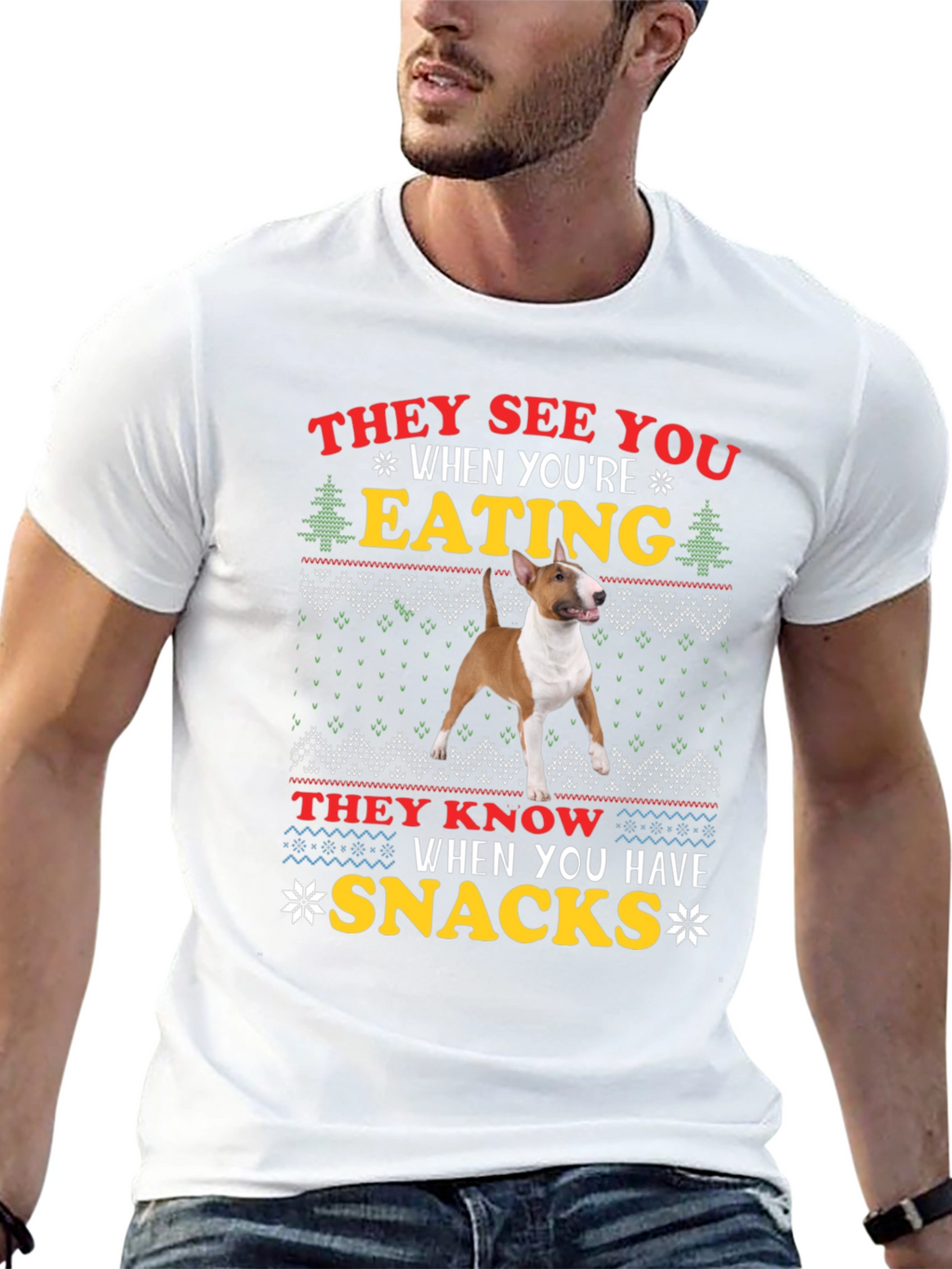 Dog Breed Eating Snacks Graphic T-Shirt