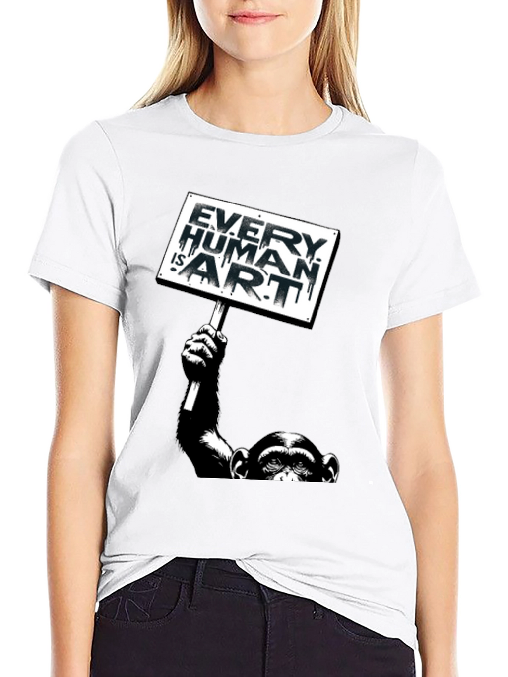 Every Human is Art Monkey Graphic T-Shirt