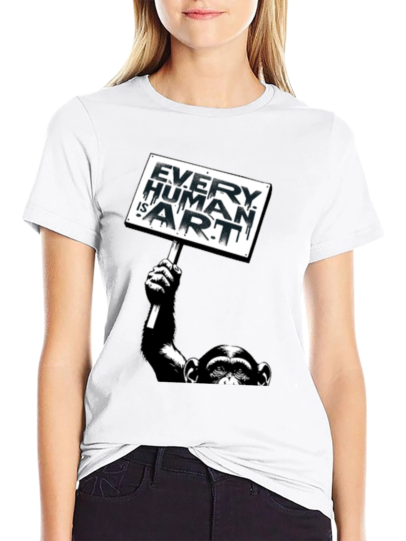 Every Human is Art Monkey Graphic T-Shirt