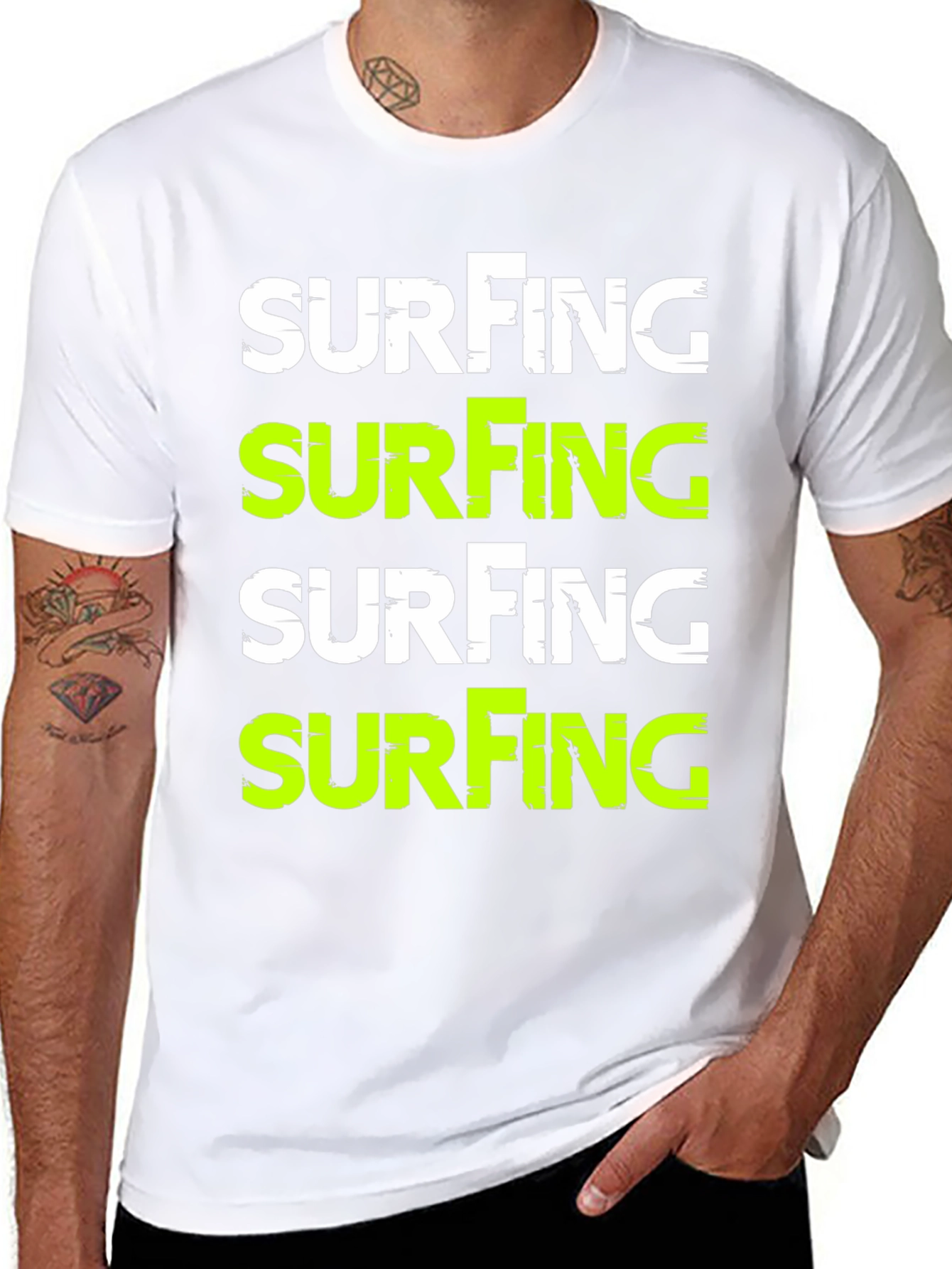 Surfing Graphic Tee - Black T-Shirt