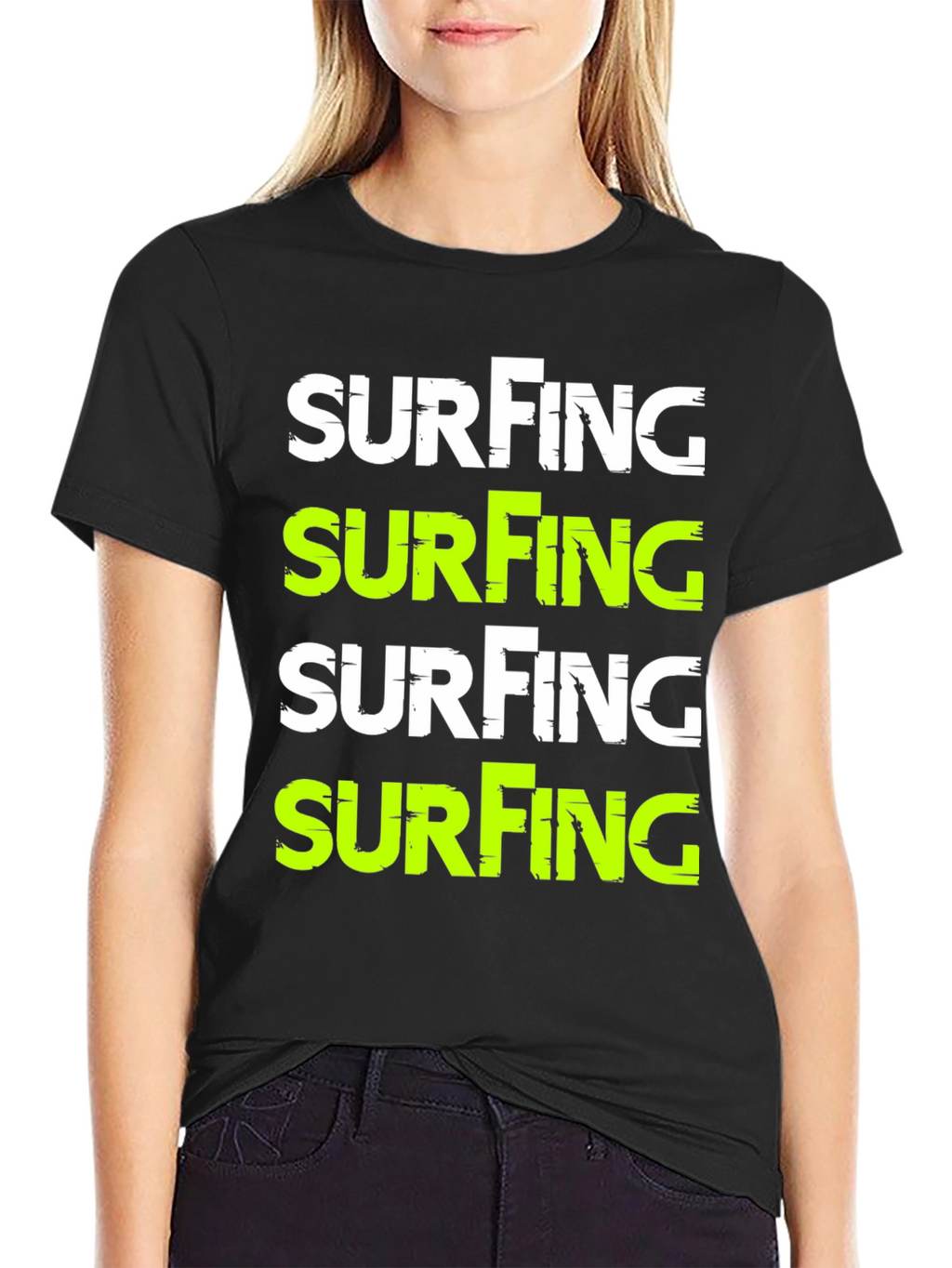 Surfing Graphic Tee - Black T-Shirt
