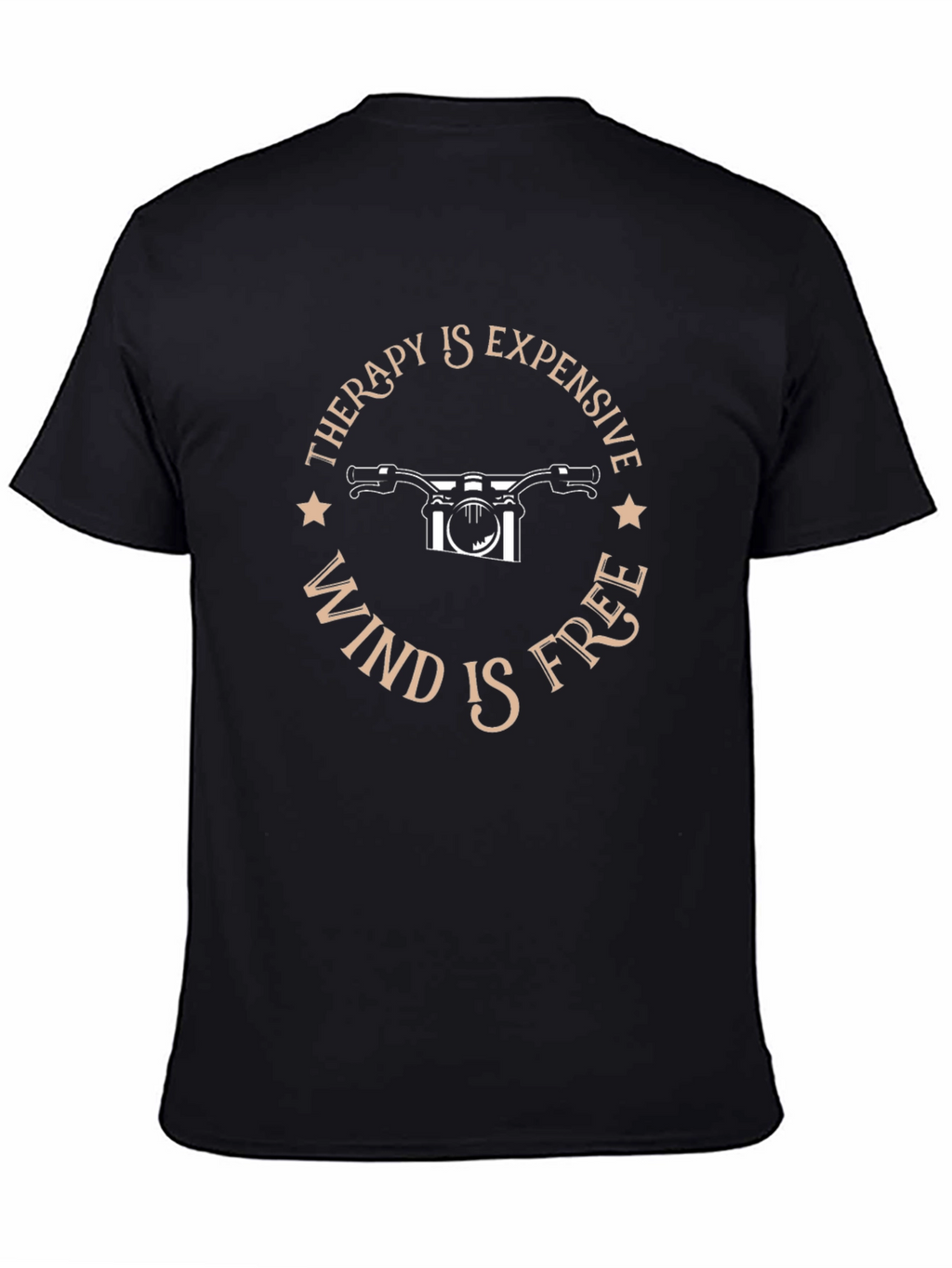 Therapy is Expensive Wind is Free Black T-Shirt