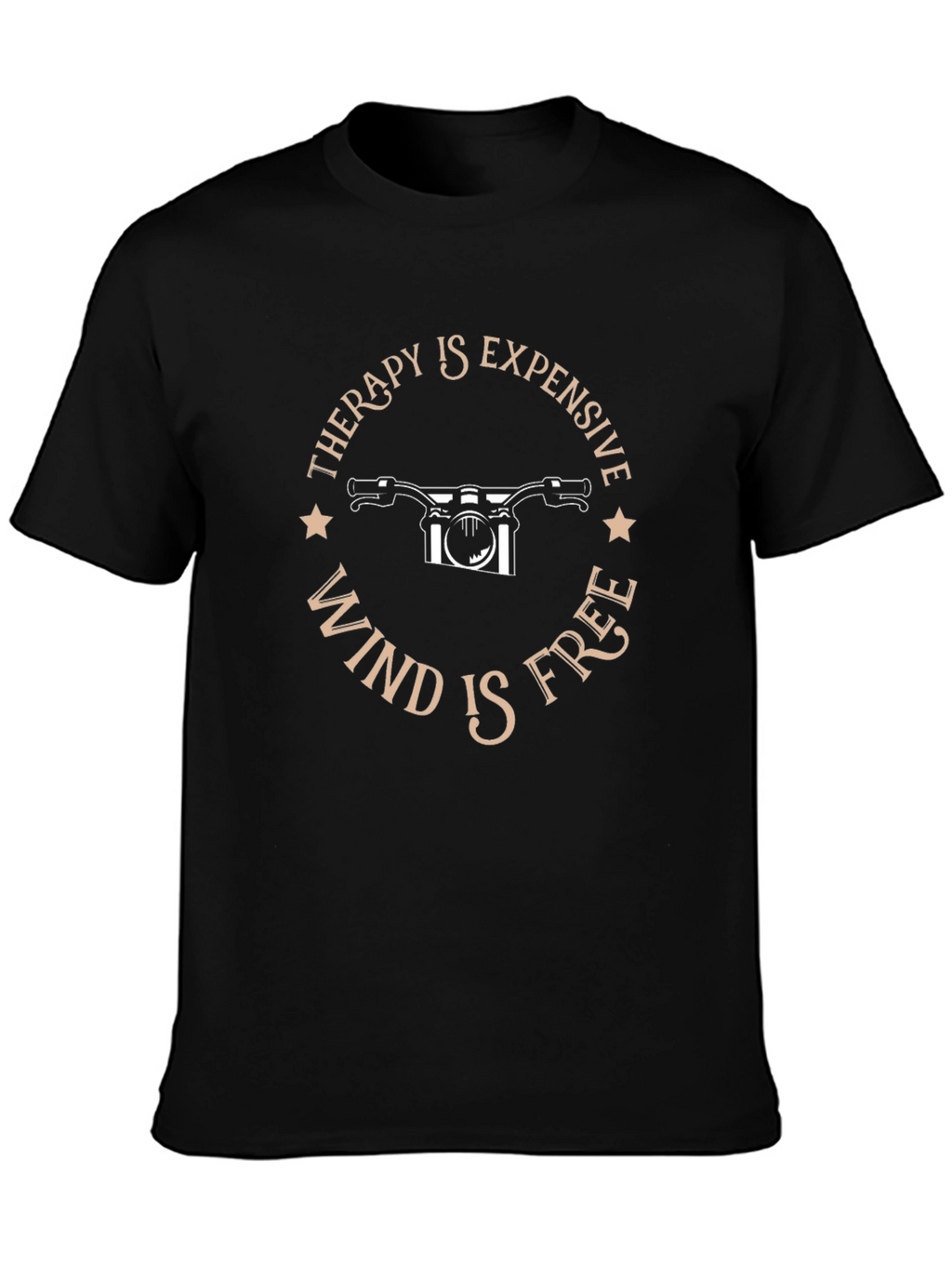 Therapy is Expensive Wind is Free Black T-Shirt