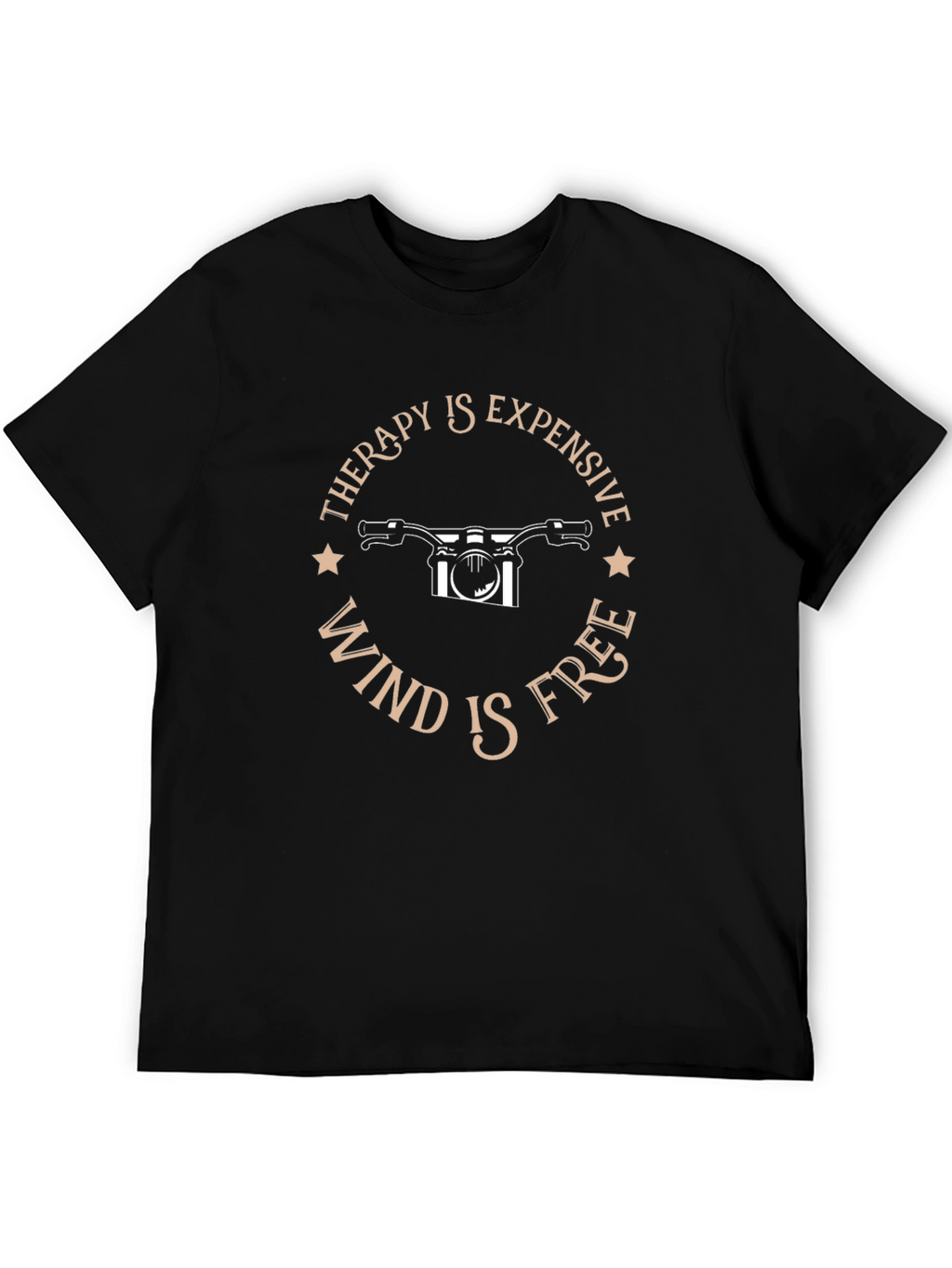 Therapy is Expensive Wind is Free Black T-Shirt