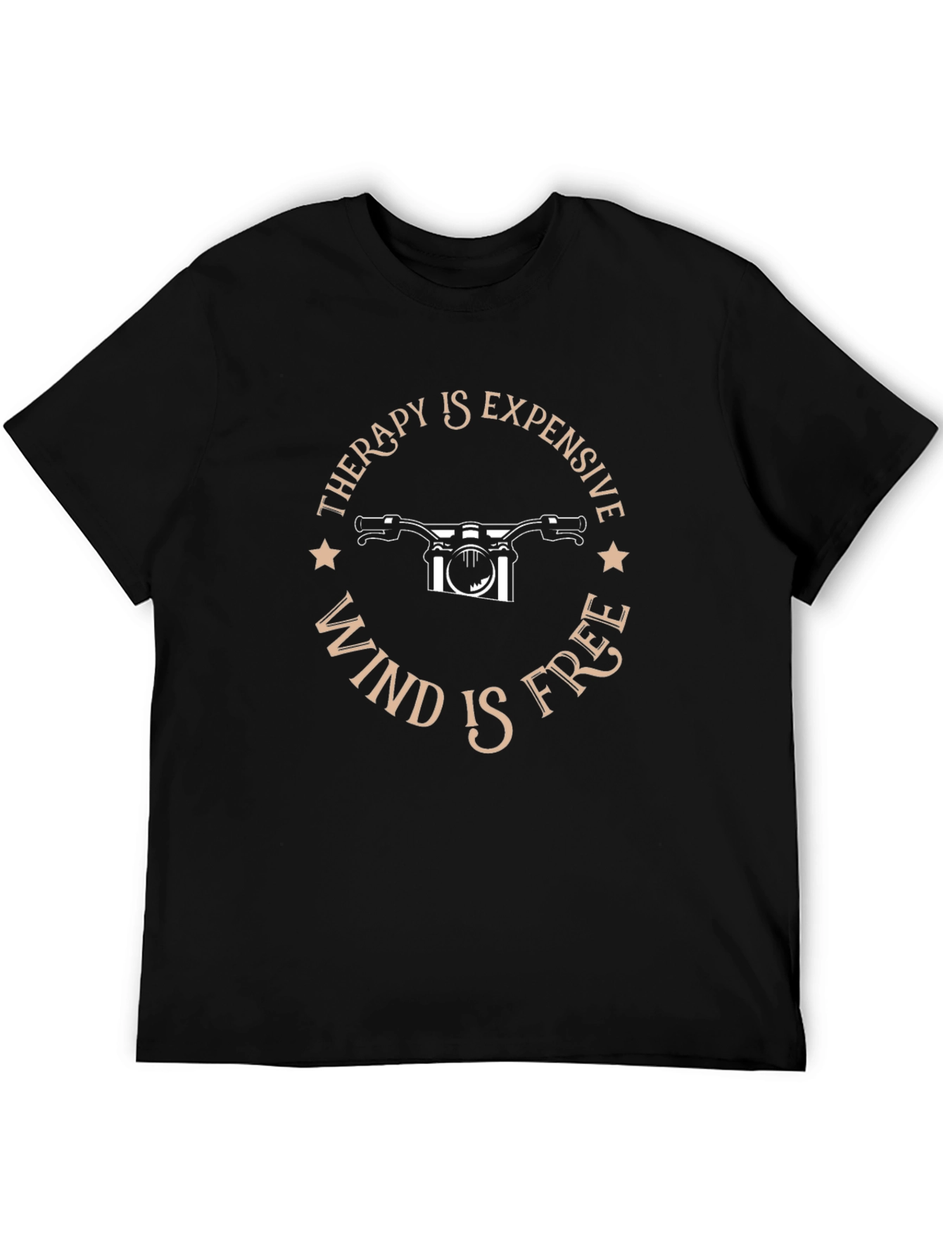Therapy is Expensive Wind is Free Black T-Shirt