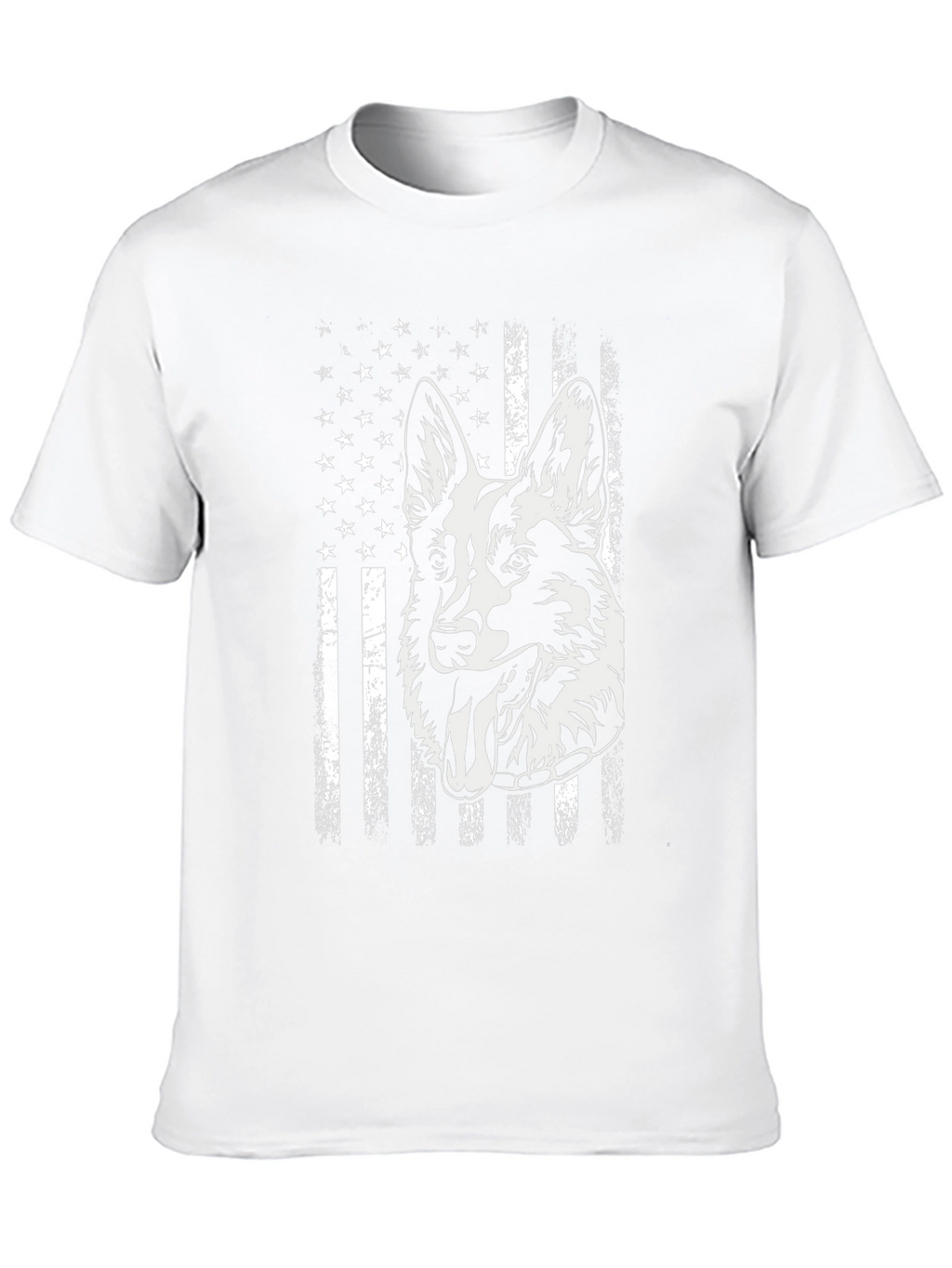 German Shepherd American Flag T-Shirt