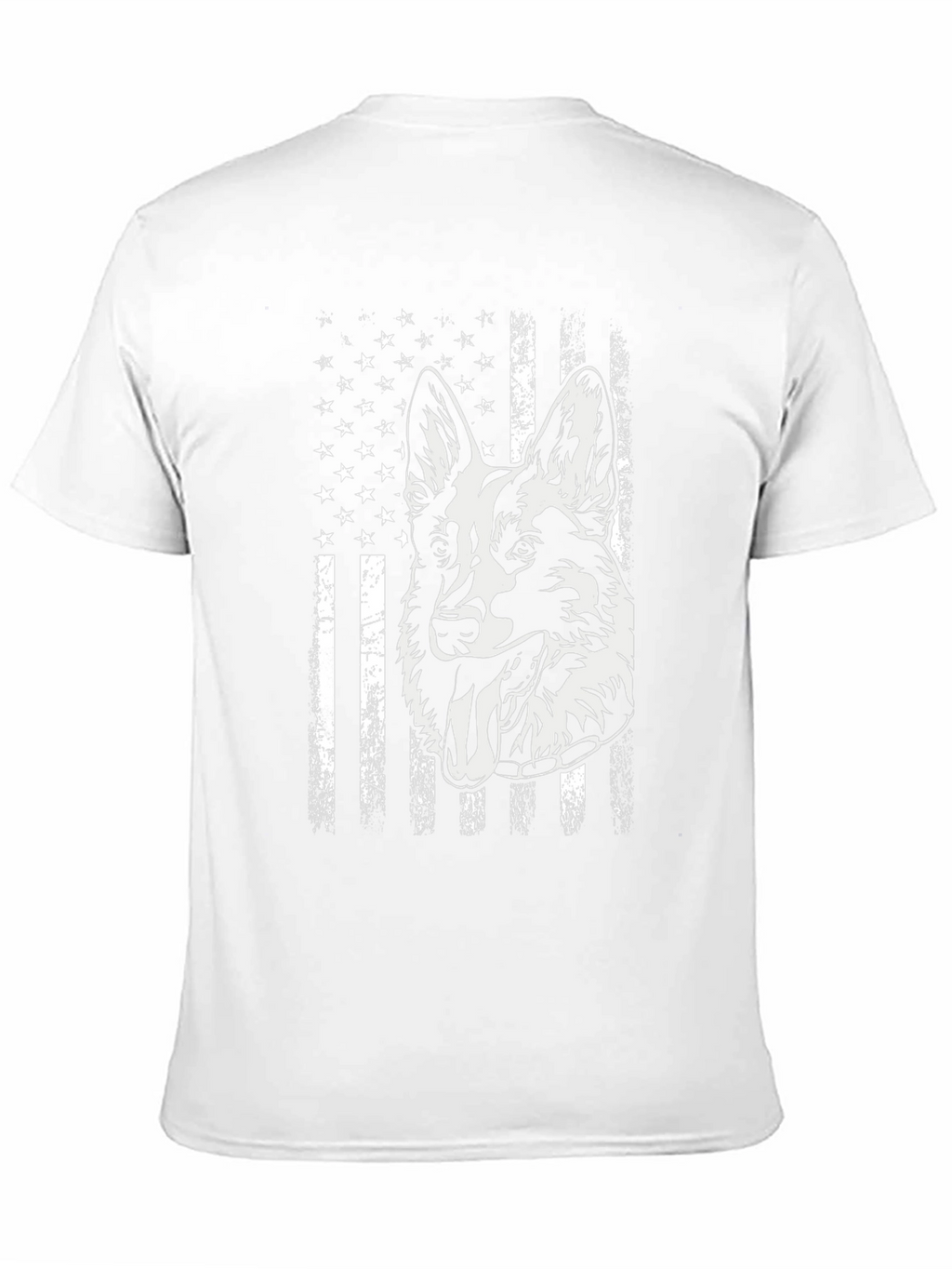 German Shepherd American Flag T-Shirt