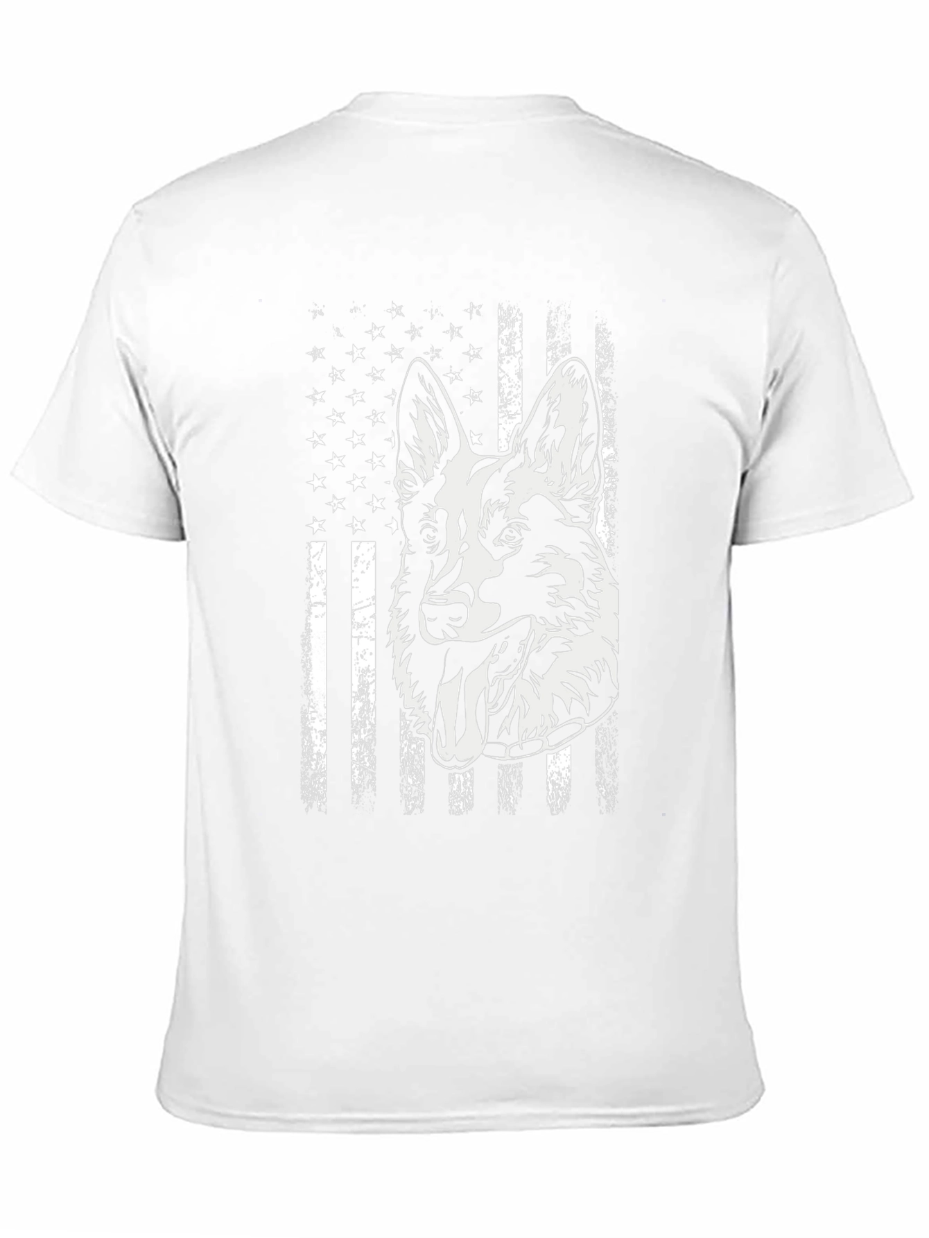 German Shepherd American Flag T-Shirt