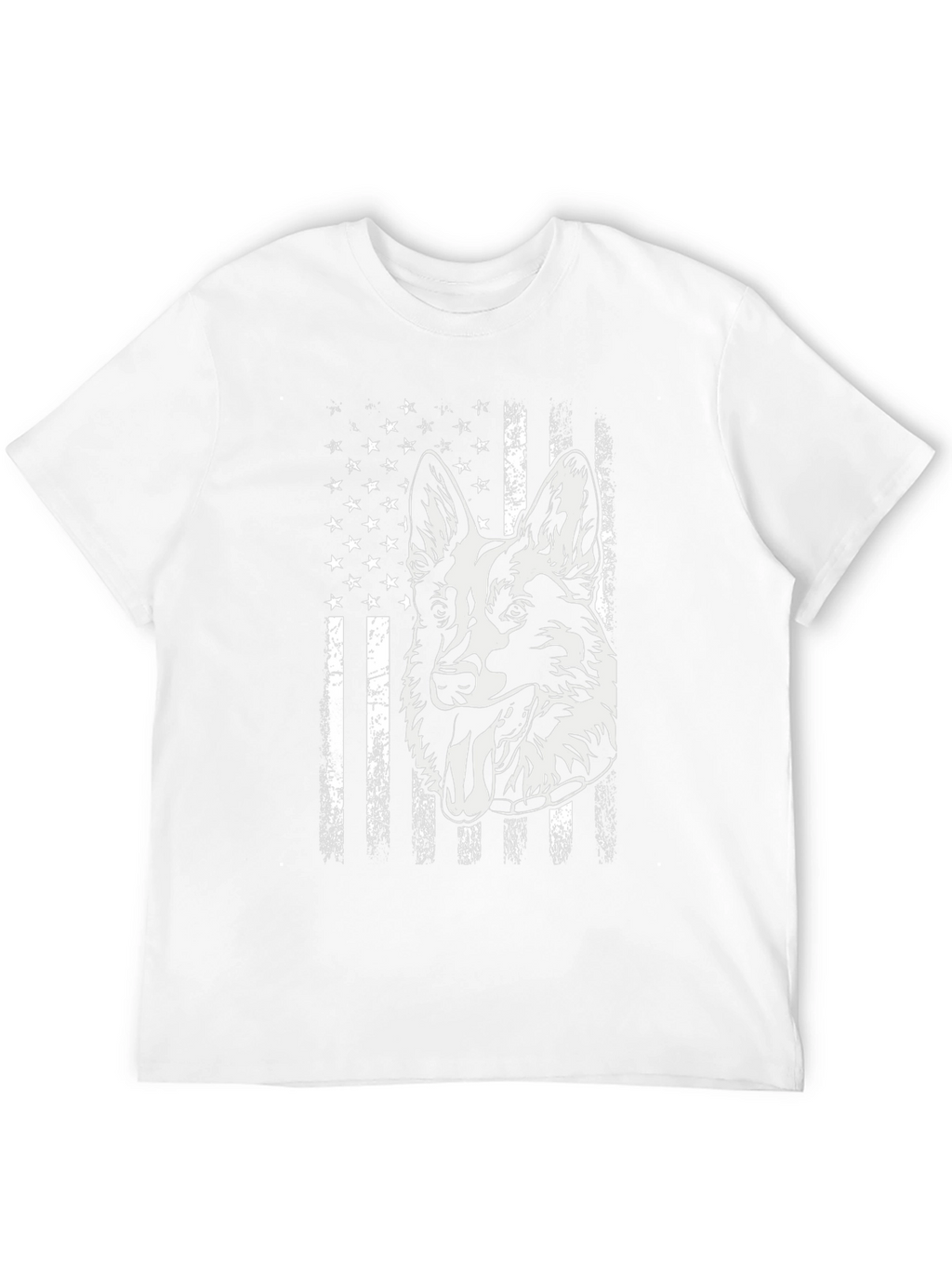 German Shepherd American Flag T-Shirt