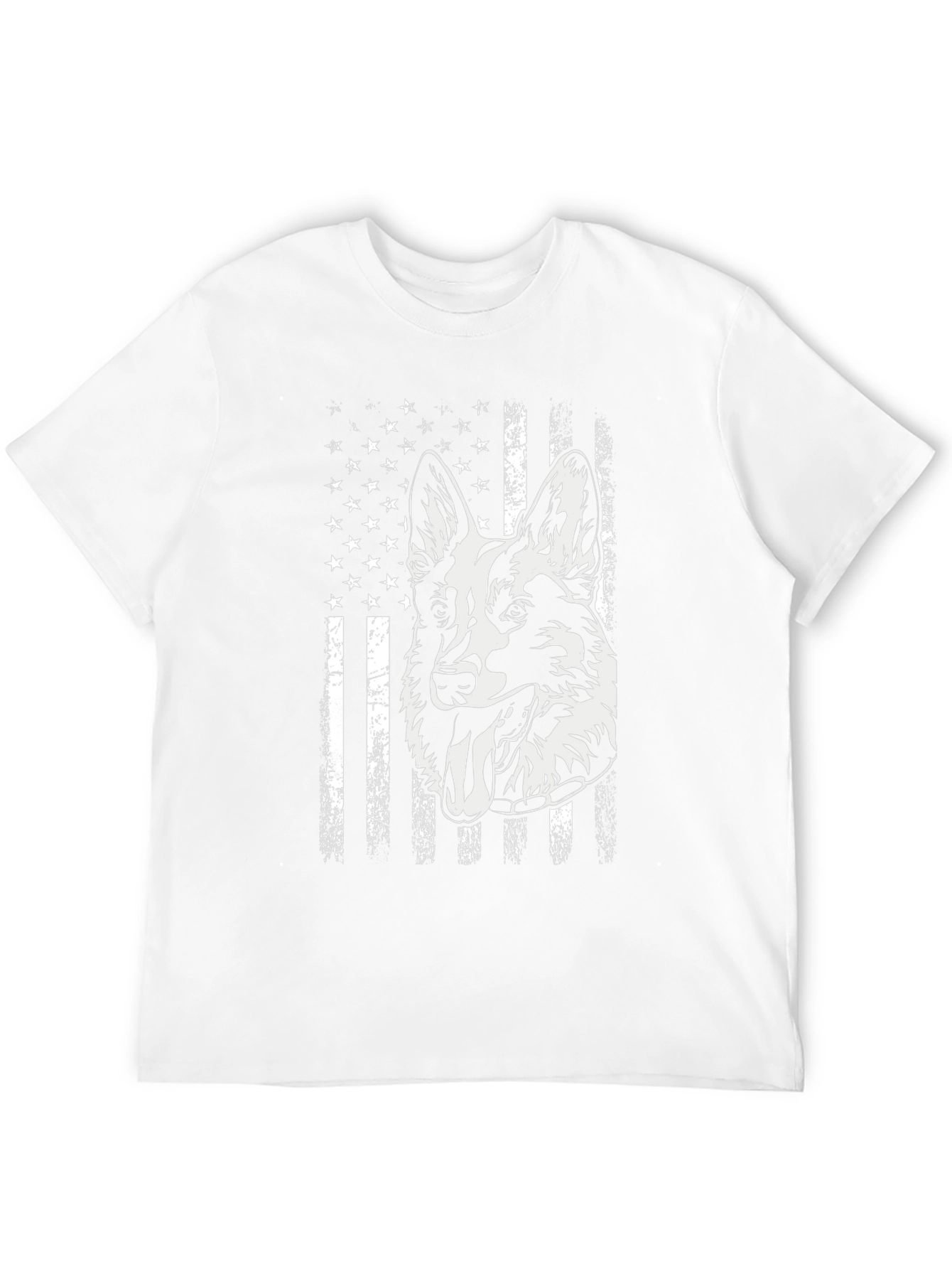 German Shepherd American Flag T-Shirt