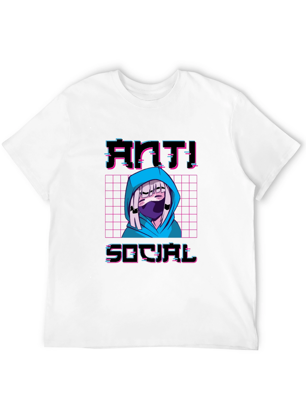Anti-Social Anime T-Shirt - Vaporwave Aesthetic