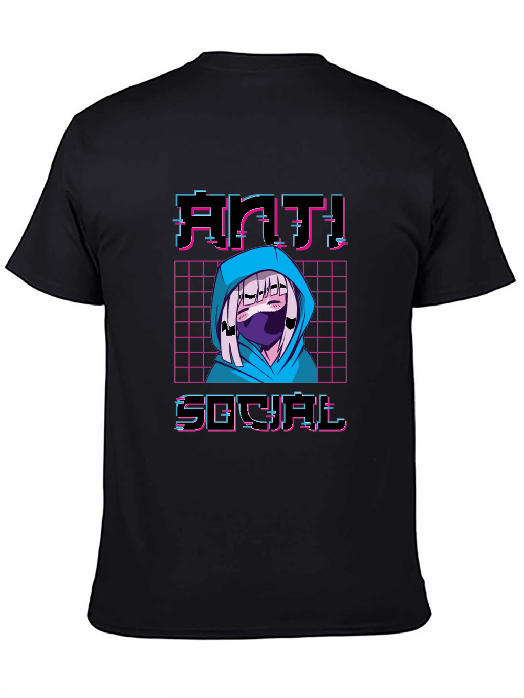 Anti-Social Anime T-Shirt - Vaporwave Aesthetic