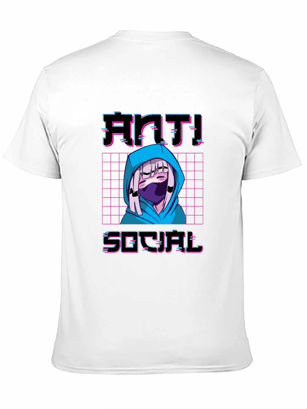 Anti-Social Anime T-Shirt - Vaporwave Aesthetic