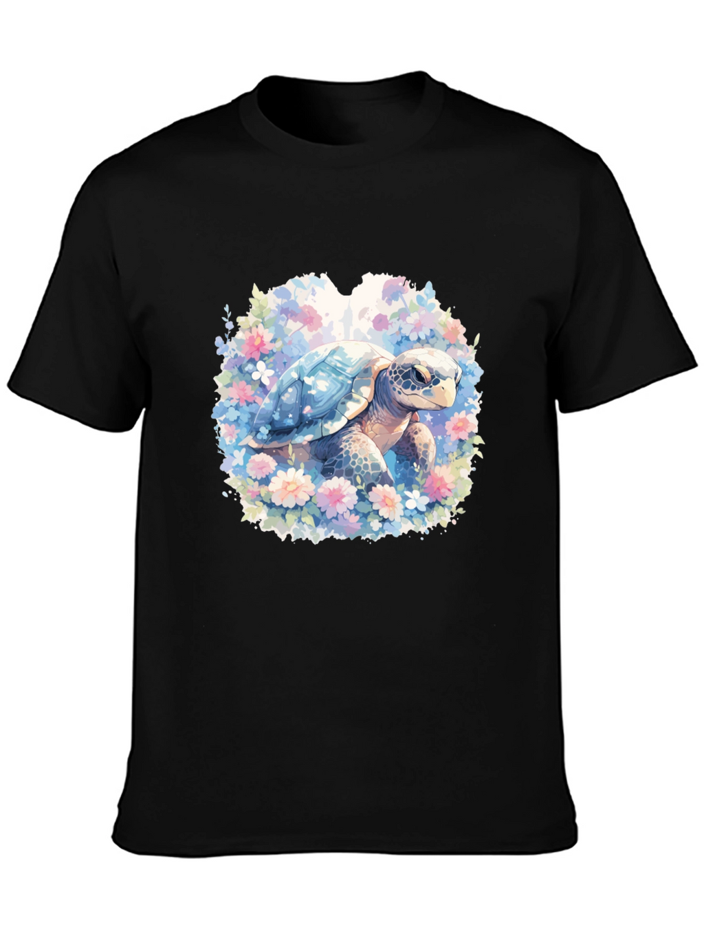 Sea Turtle Floral Graphic T-Shirt