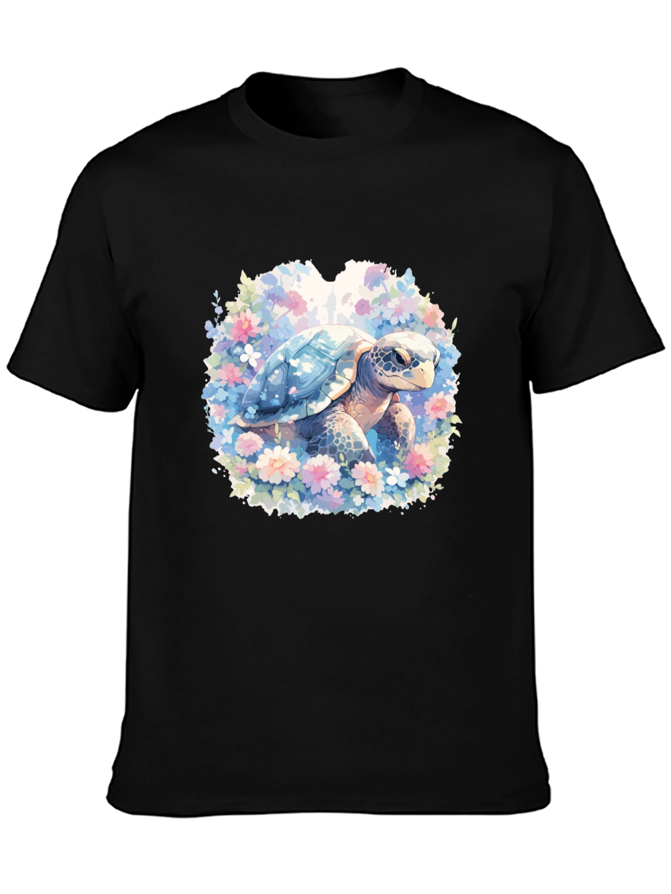 Sea Turtle Floral Graphic T-Shirt