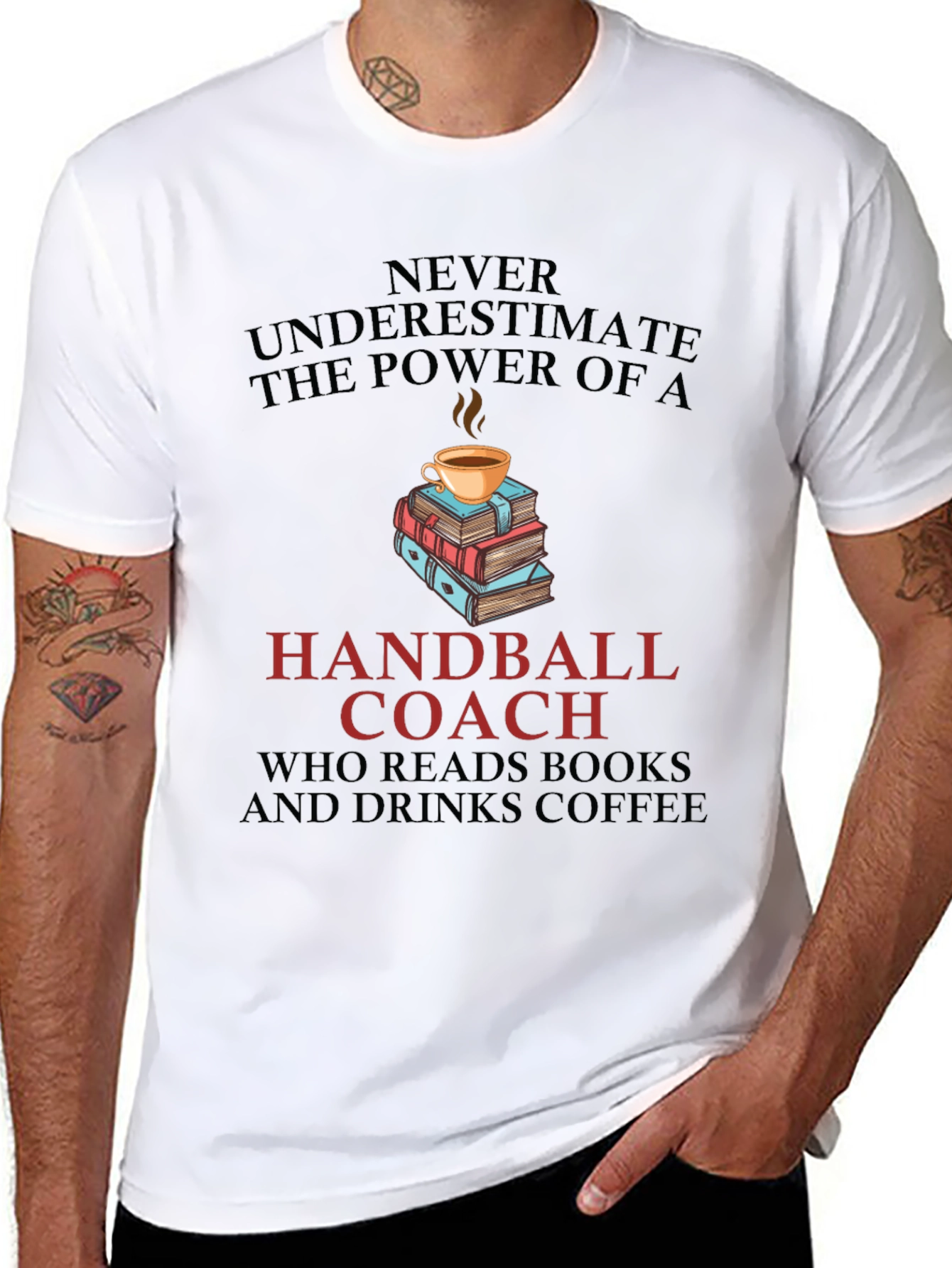 Handball Coach Coffee & Books T-Shirt