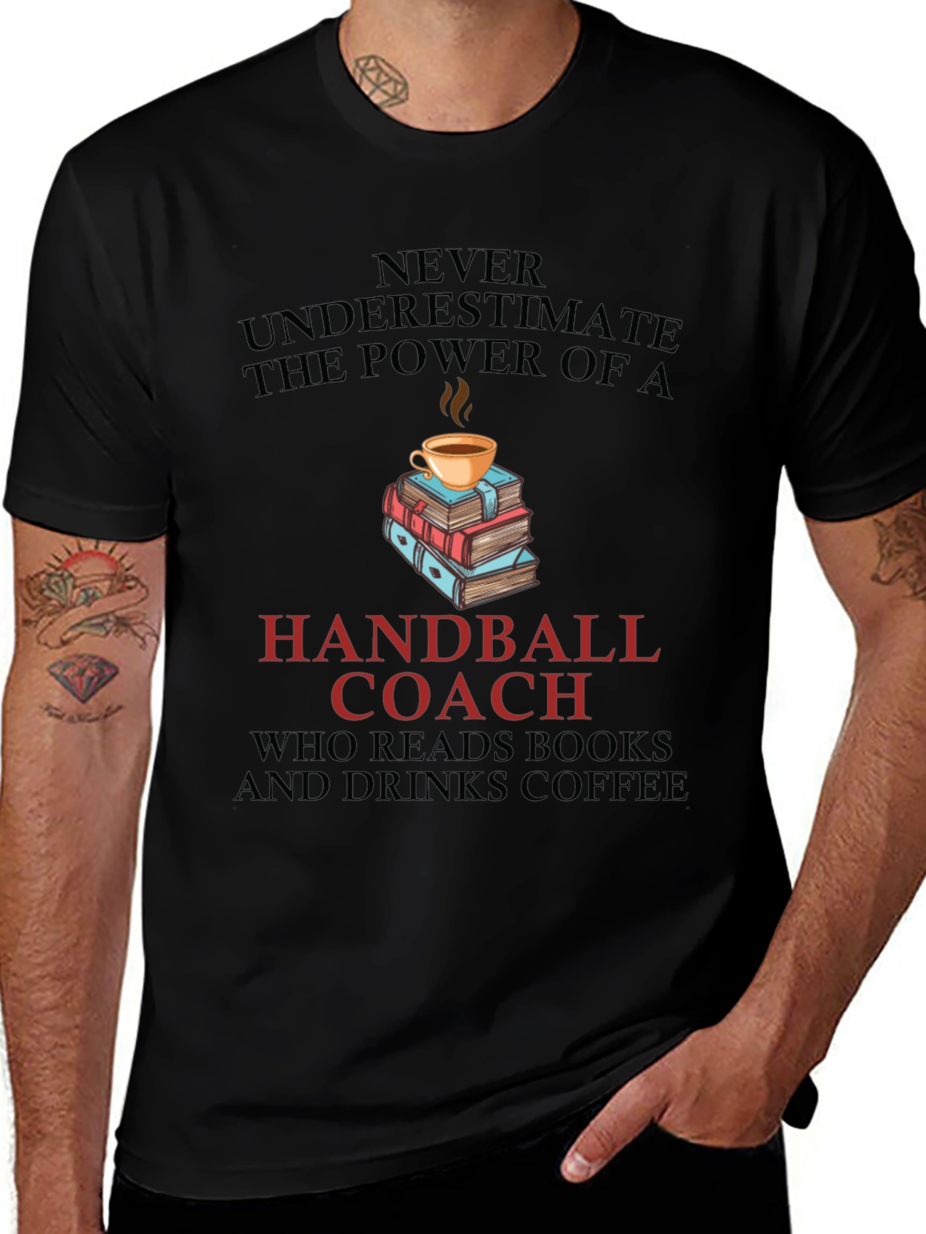 Handball Coach Coffee & Books T-Shirt
