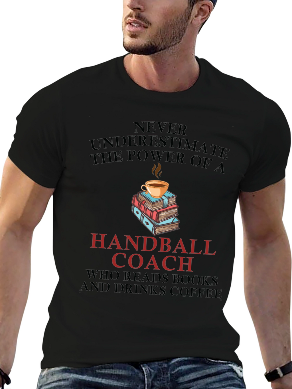 Handball Coach Coffee & Books T-Shirt